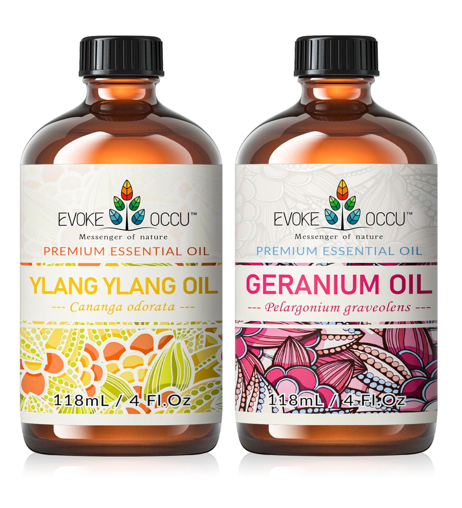 EVOKE OCCU Ylang Ylang Essential Oil and Geranium Essential Oil - 4 Fl Oz - Buy Online on GoSupps.com