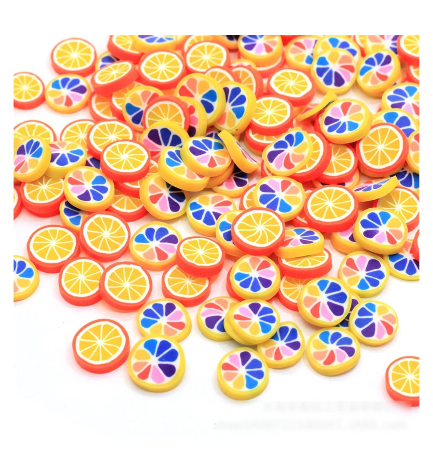 NIANTU108 20g Colorful 3D Fruit Nail Art Decorations Slices Polymer Hot Soft Clay Sprinkles for Slimes Filling DIY Crafts Phone Decor Gift (Color : Mixed)