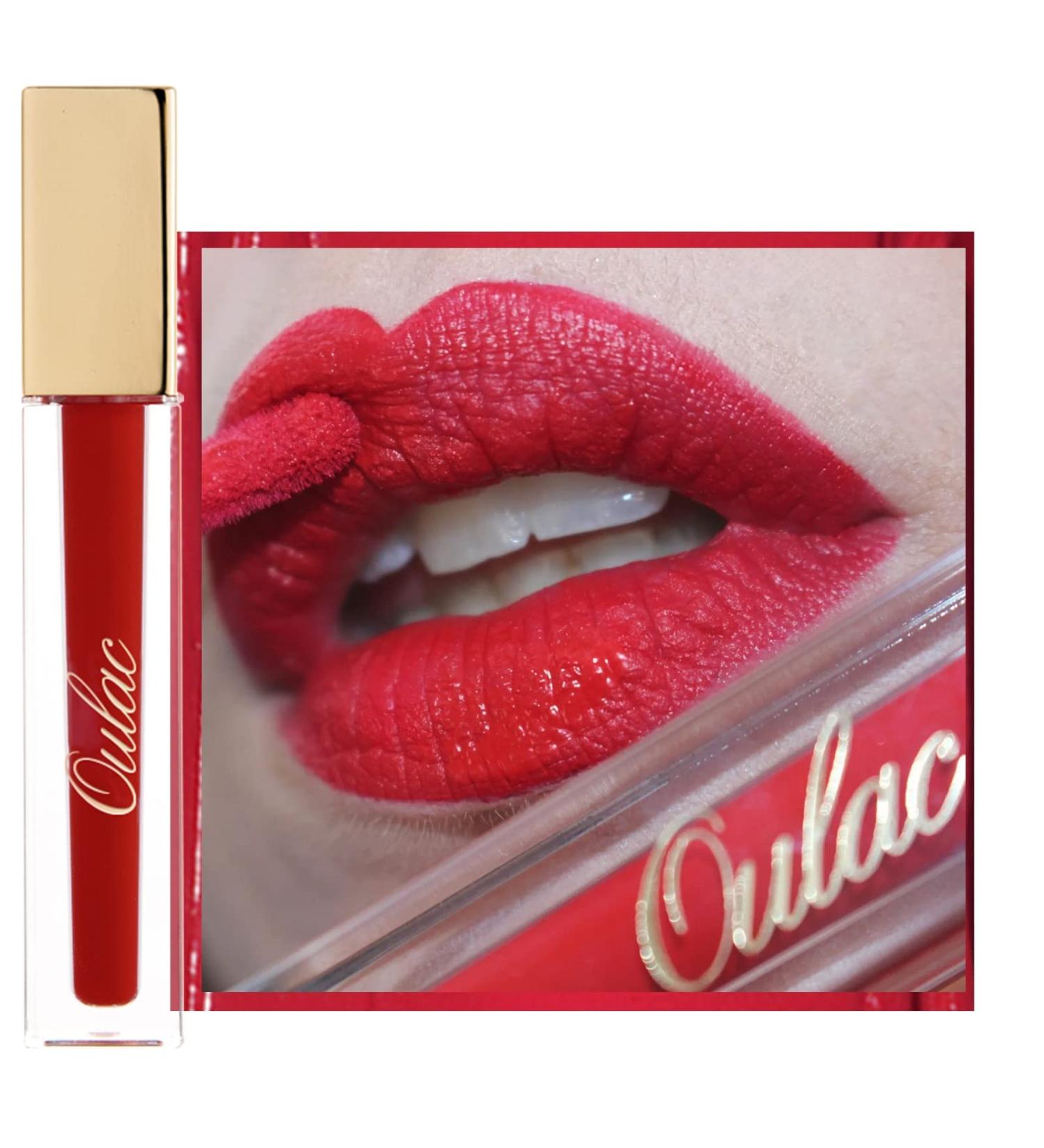 Oulac Red Matte Lipstick - Long Lasting Waterproof Lip Stain with Rose Oil - Vegan & Cruelty-Free - Classic Red M02 Deep Kiss - Buy Online on GoSupps.com