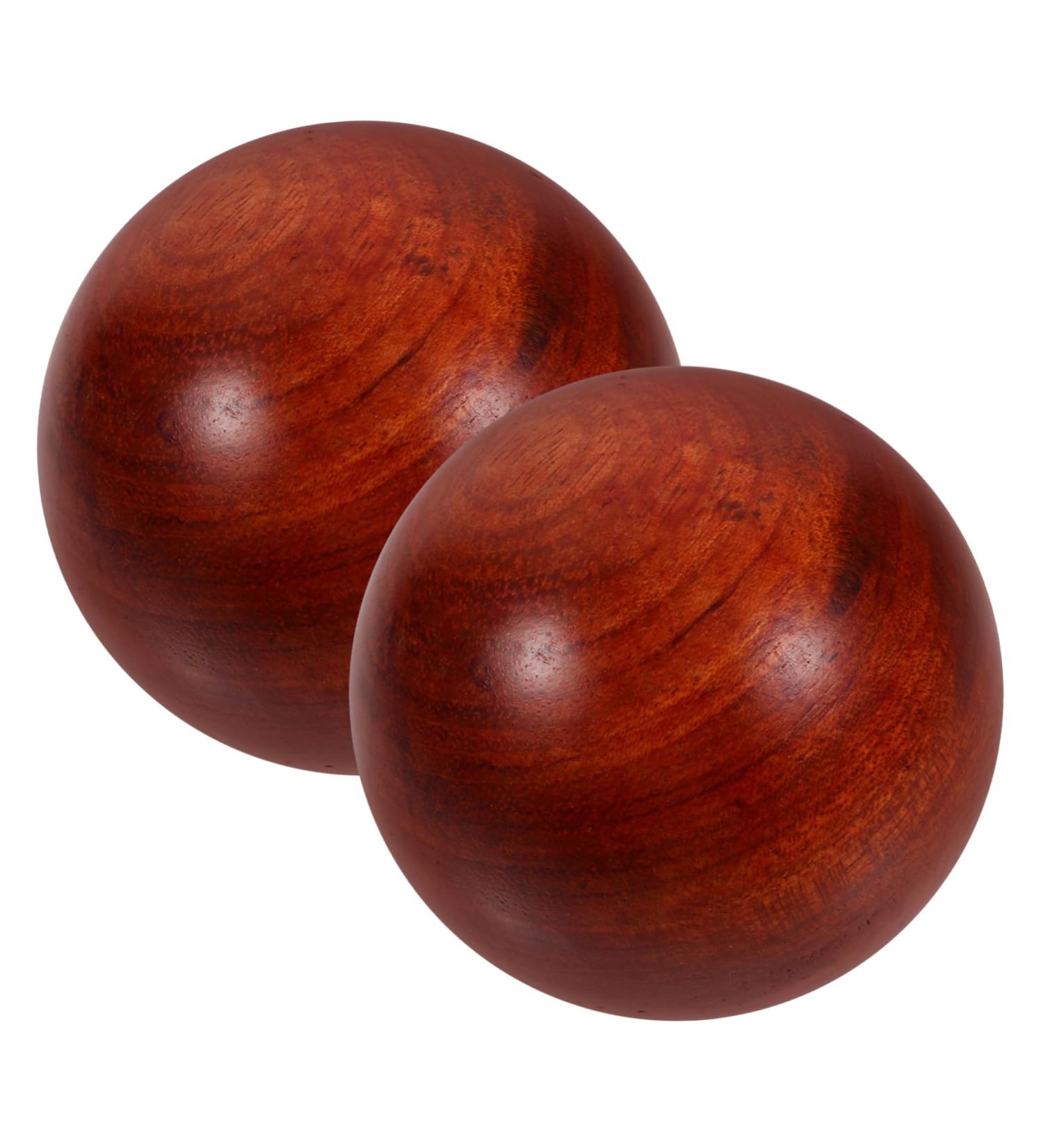 TOVINANNA 6 STK Wood Massage Balls Chinese Lacrosse Fitness Balls for Muscle Stretching Bamboo Handballs 5x5cm Ideal for Relaxation & Wellness - Buy Online on GoSupps.com