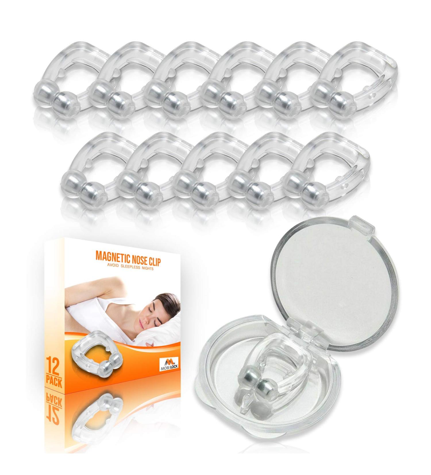 Mobi Lock Magnetic Nasal Clip - Silicone Nose Clip for Snorers - Reusable Snoring Device - Buy Online on GoSupps.com