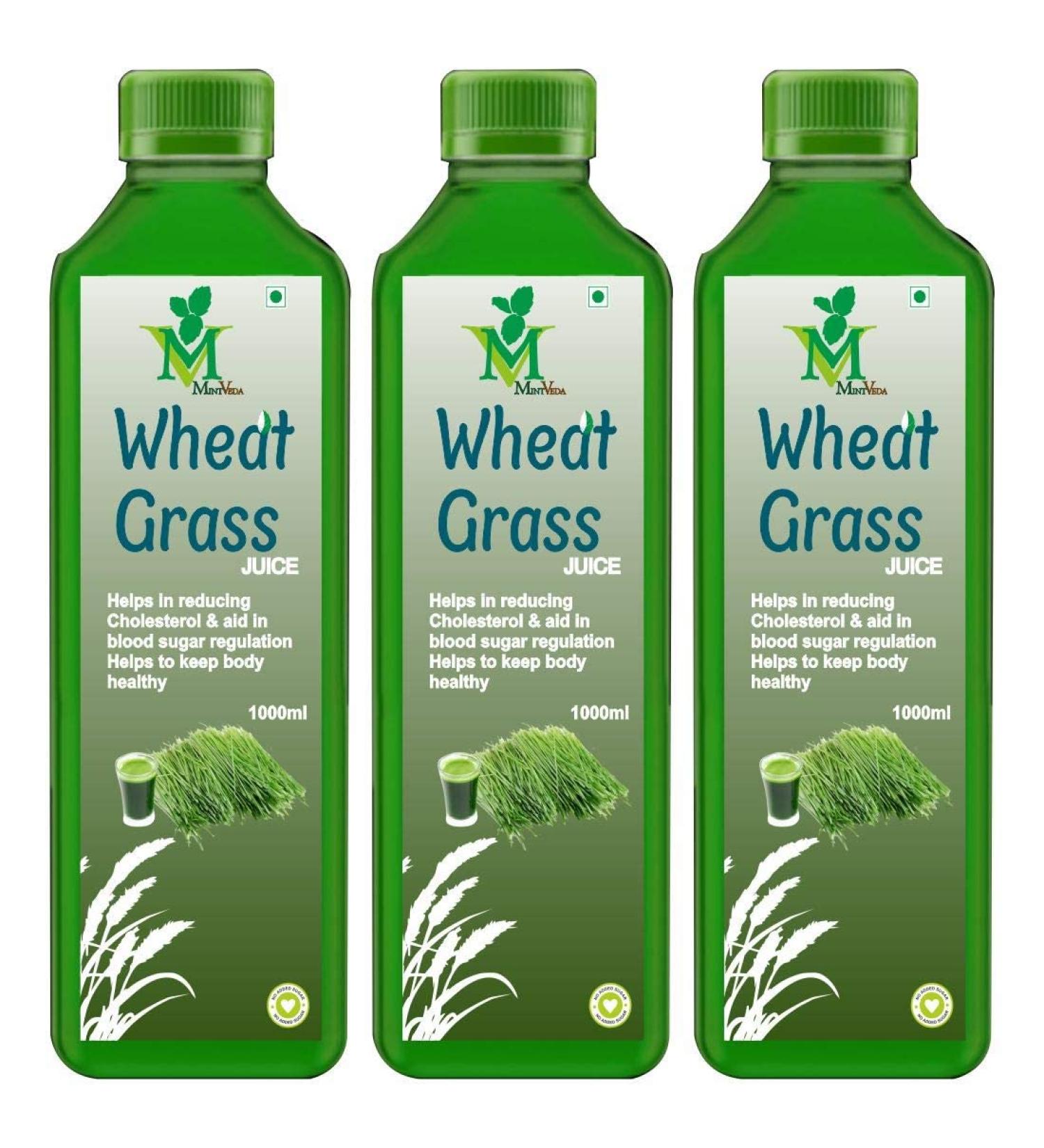 NSH Wheat Grass Juice - 1 litre pack of 3 - Buy Online on GoSupps.com