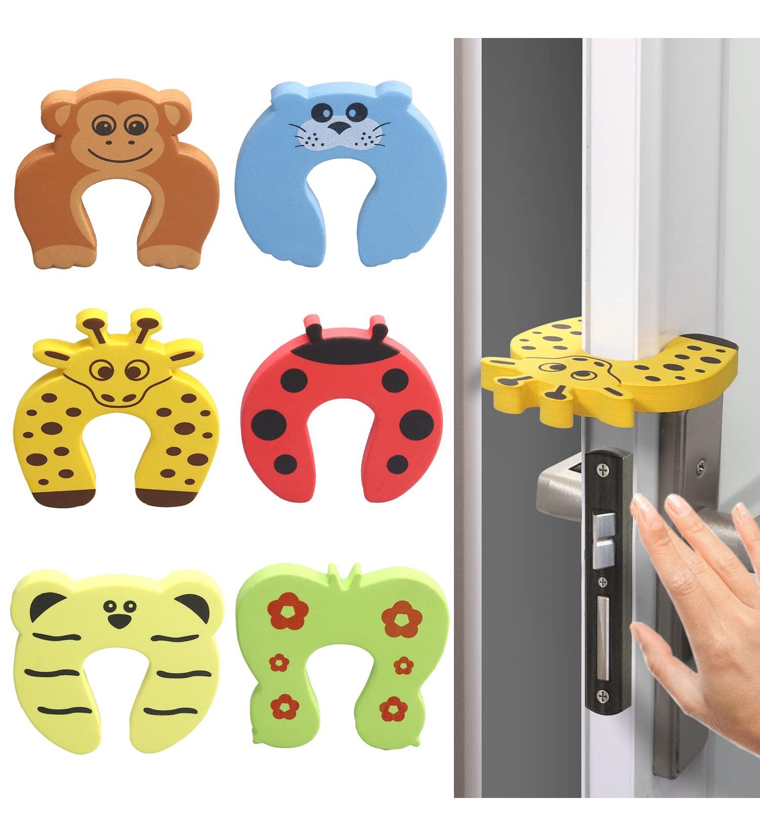 6pcs LEOADE Door Finger Pinch Guards - Soft Foam Safety Cushions for Kids - Cartoon Animal Design - Prevent Finger Injuries and Slamming Doors - Child & Pet Safety - 1.3cm - Buy Online on GoSupps.com