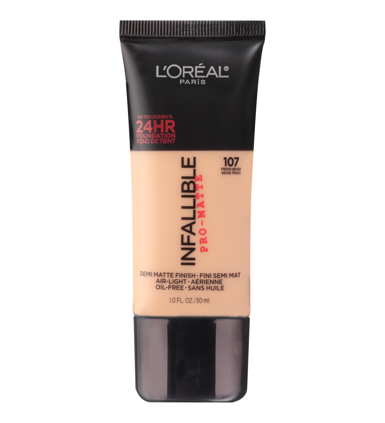 L'Or al Paris Infallible Pro-Matte Foundation  Fresh Beige  1 fl. oz.
