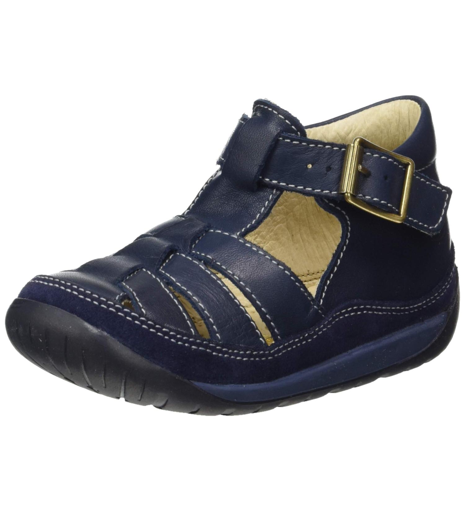 Falcotto Laguna VL Closed-Toe Leather Sandals - Navy Blue (Size 7 UK) - Buy Online on GoSupps.com