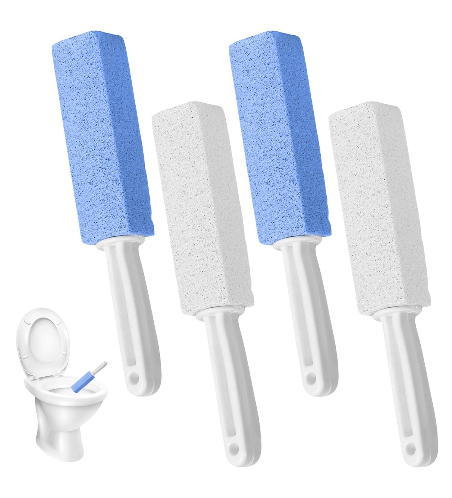 4 Pack Spermuoy Pumice Stone Toilet Cleaning Set | Eco-Friendly Toilet & Kitchen Cleaner | Effortless Bathroom & Sink Cleaning Tool - Buy Online on GoSupps.com