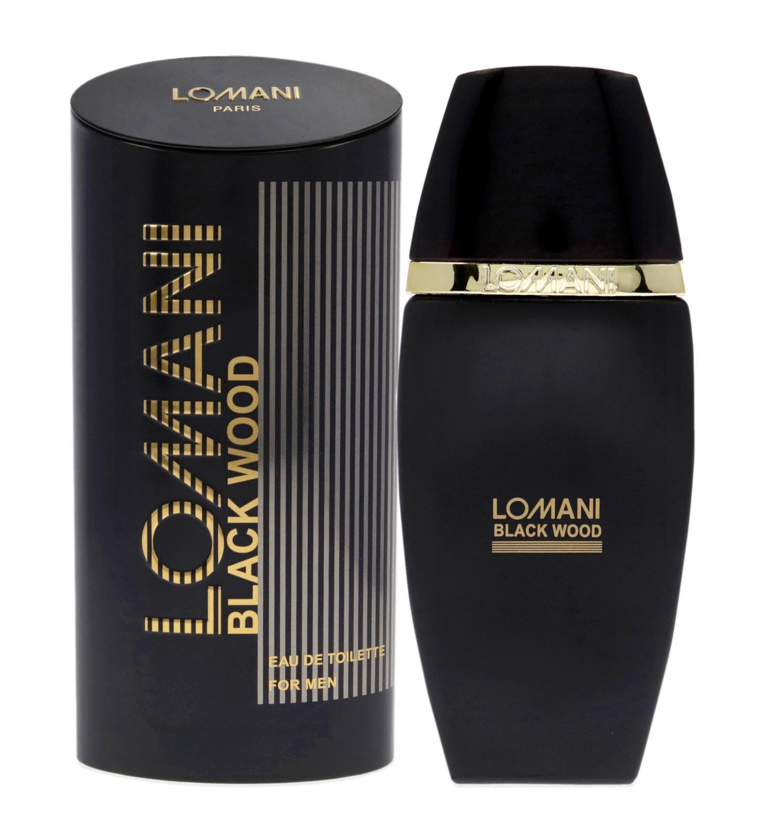 Lomani Black Wood EDT Spray Men 3.3 oz