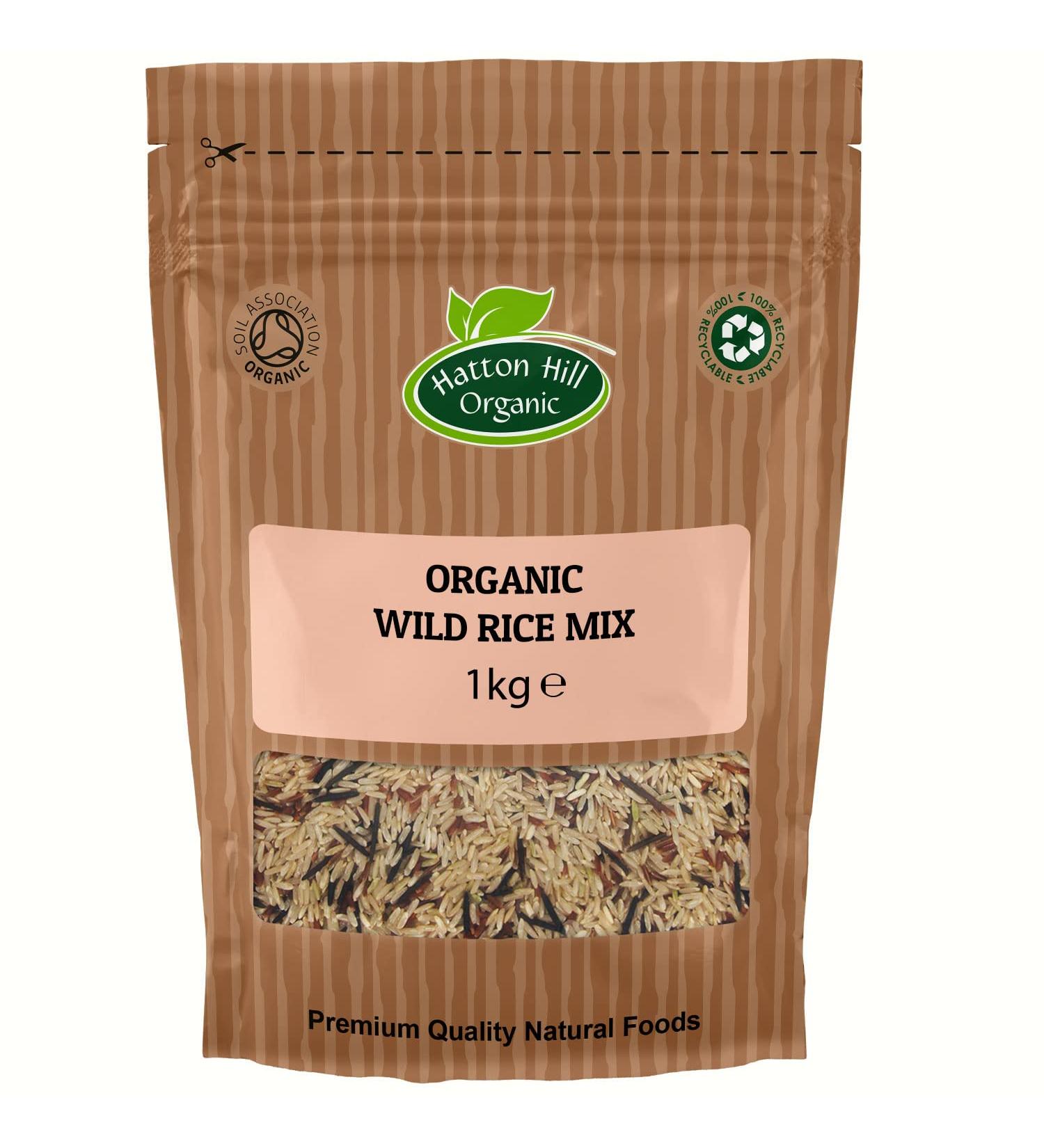 Organic Wild Rice Mix 1kg by Hatton Hill Organic - Free UK Delivery | Shop Now - Buy Online on GoSupps.com