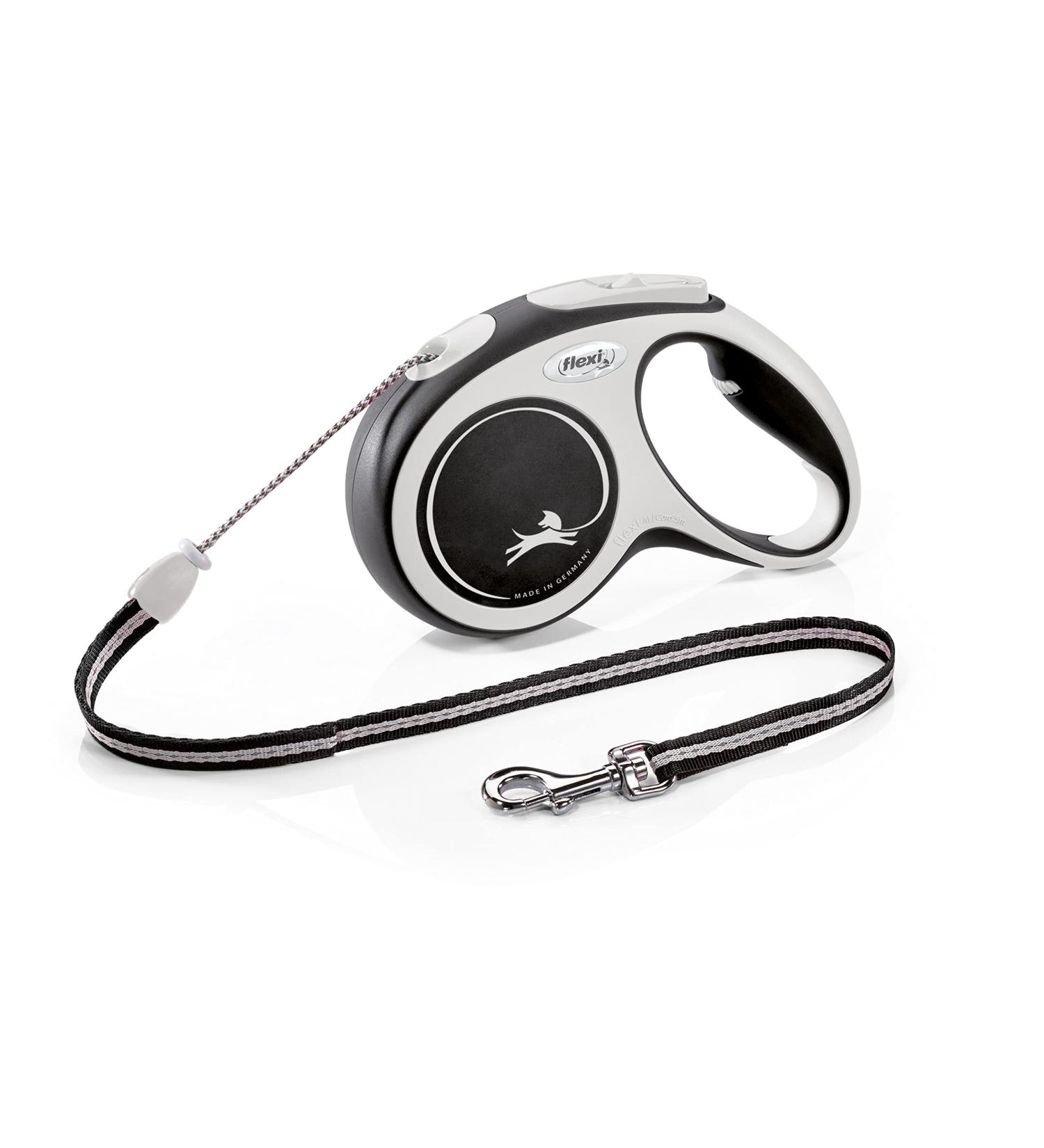 Flexi Leash New Comfort - Retractable Dog & Cat Leash 5m for Pets up to 20kg - Black - Buy Online on GoSupps.com