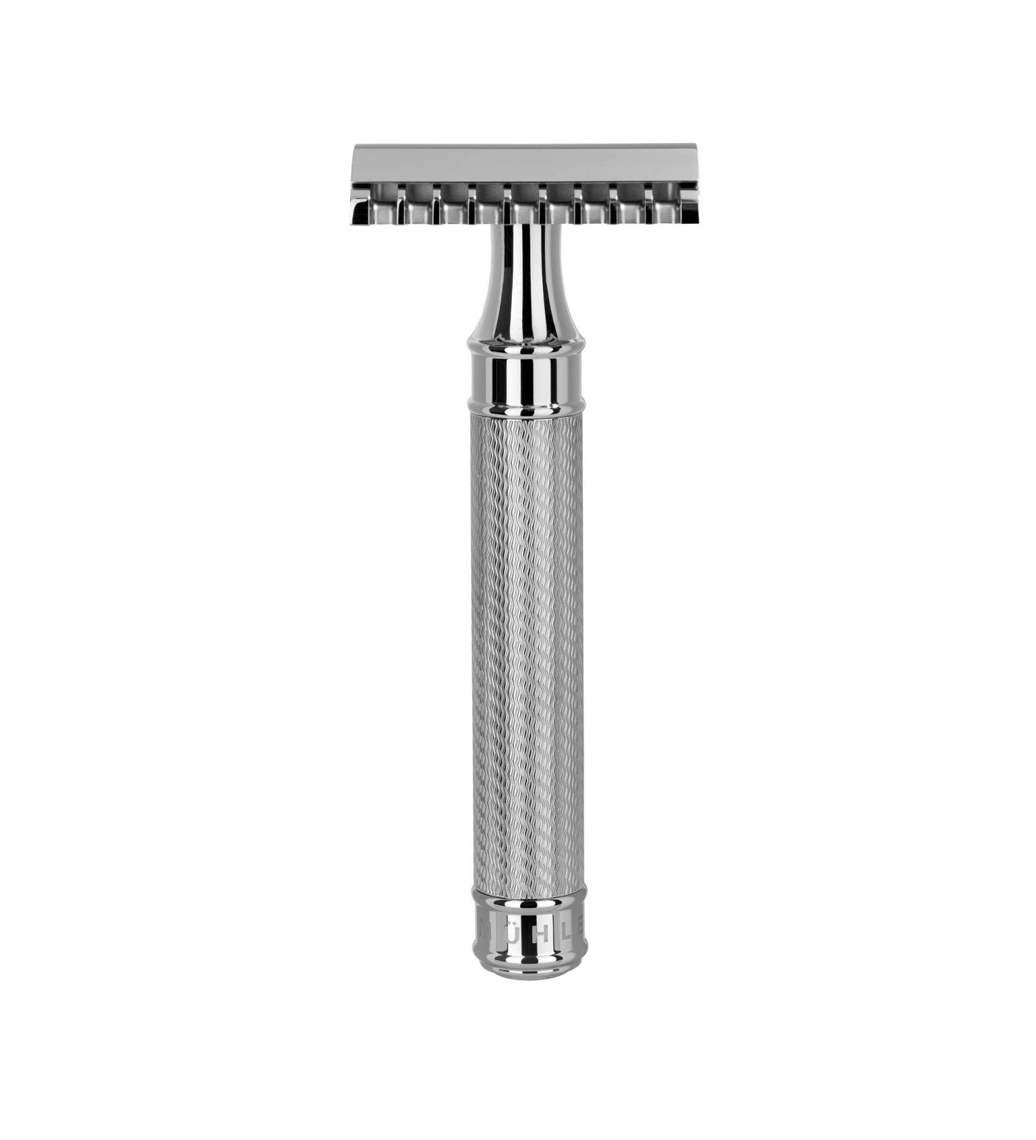 R41GS M HLE Traditional Safety Razor - Stainless Steel Open Comb Chrome | Premium Shaving Experience - Buy Online on GoSupps.com