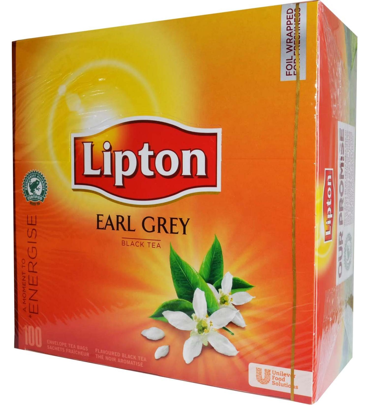 Lipton Earl Grey Flavoured Tea Bags (Pack of 100) - Black - Buy Online on GoSupps.com
