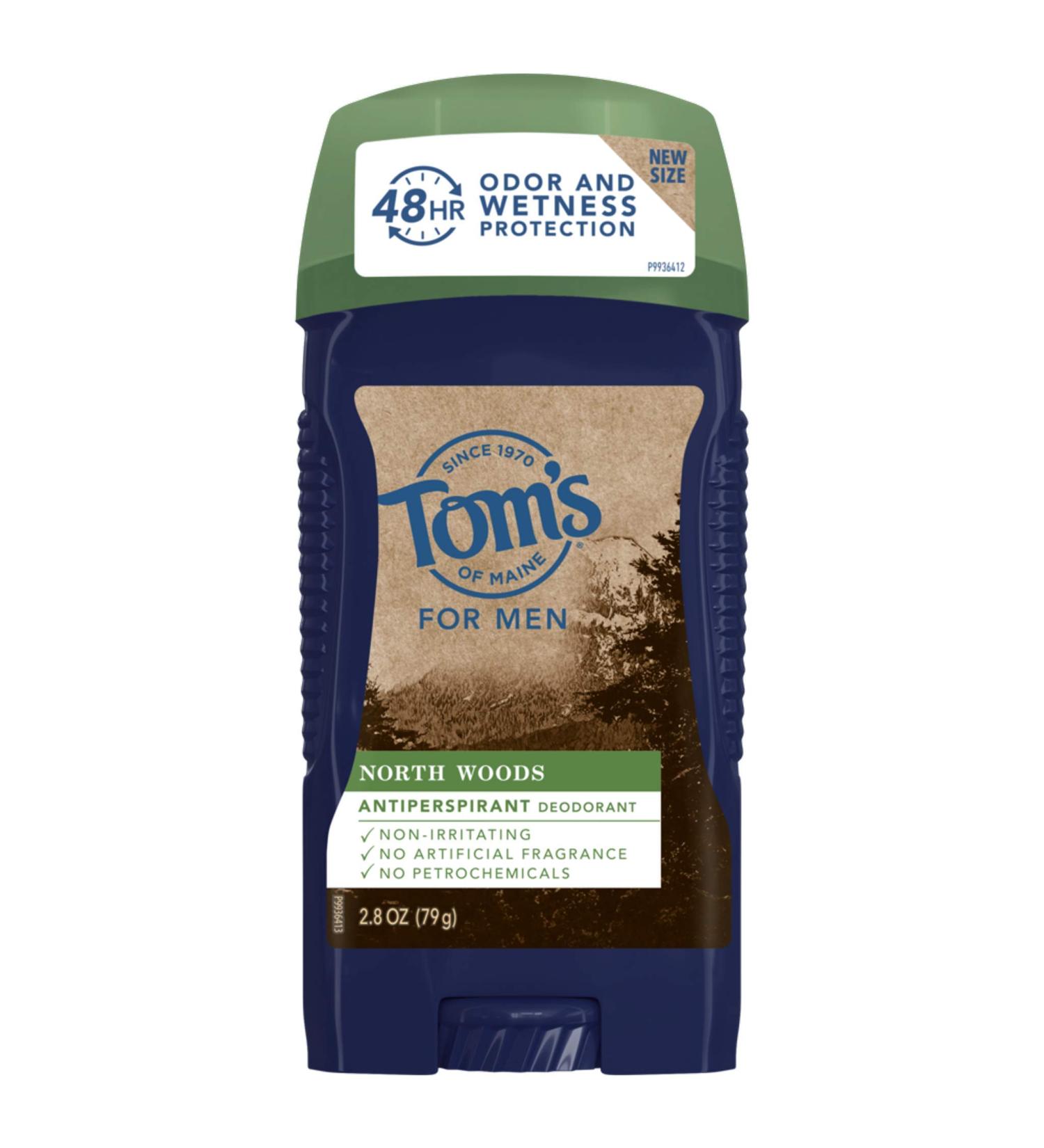 Tom's of Maine Antiperspirant Deodorant for Men - North Woods 2.8 oz | Natural Long-Lasting Protection | Shop Internationally - Buy Online on GoSupps.com