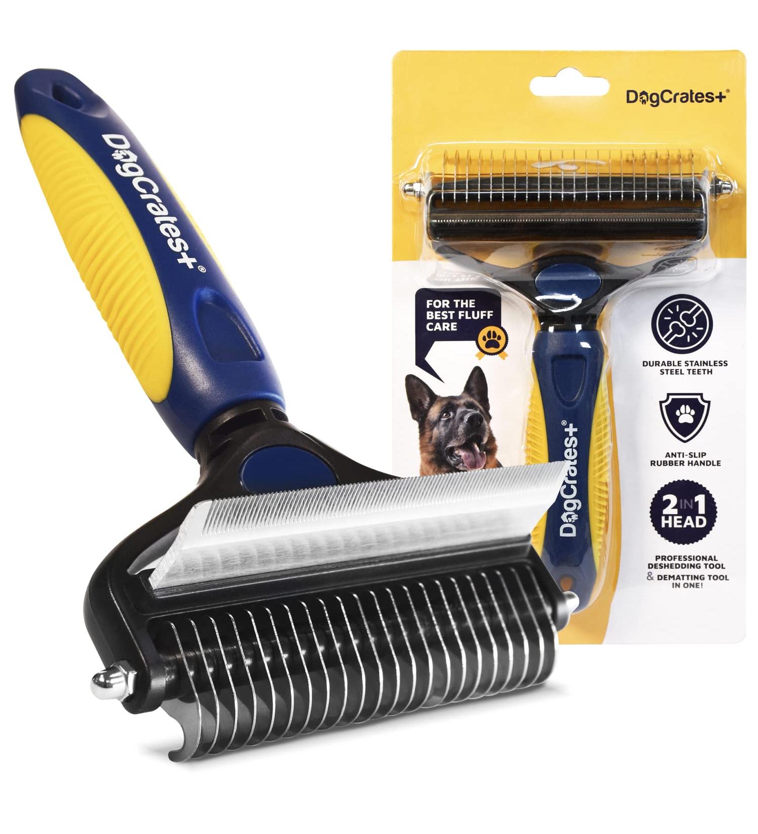 Professional Dog Brush for Grooming & Depilation | Blue Bundle for All Dog & Cat Sizes - Buy Online on GoSupps.com