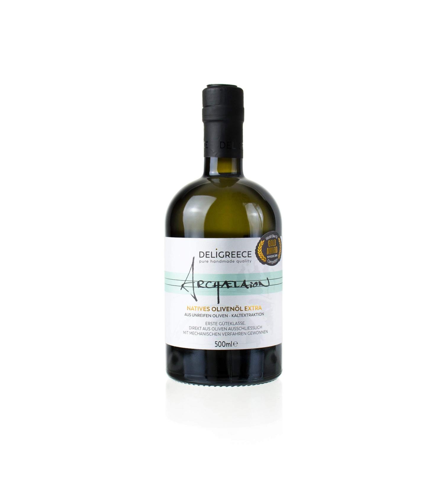 Deligreece Archelaion Extra Limited Native Olive Oil - Cold-Pressed Koroneiki Olives (50ml) - Premium Quality for Culinary Excellence - Buy Online on GoSupps.com