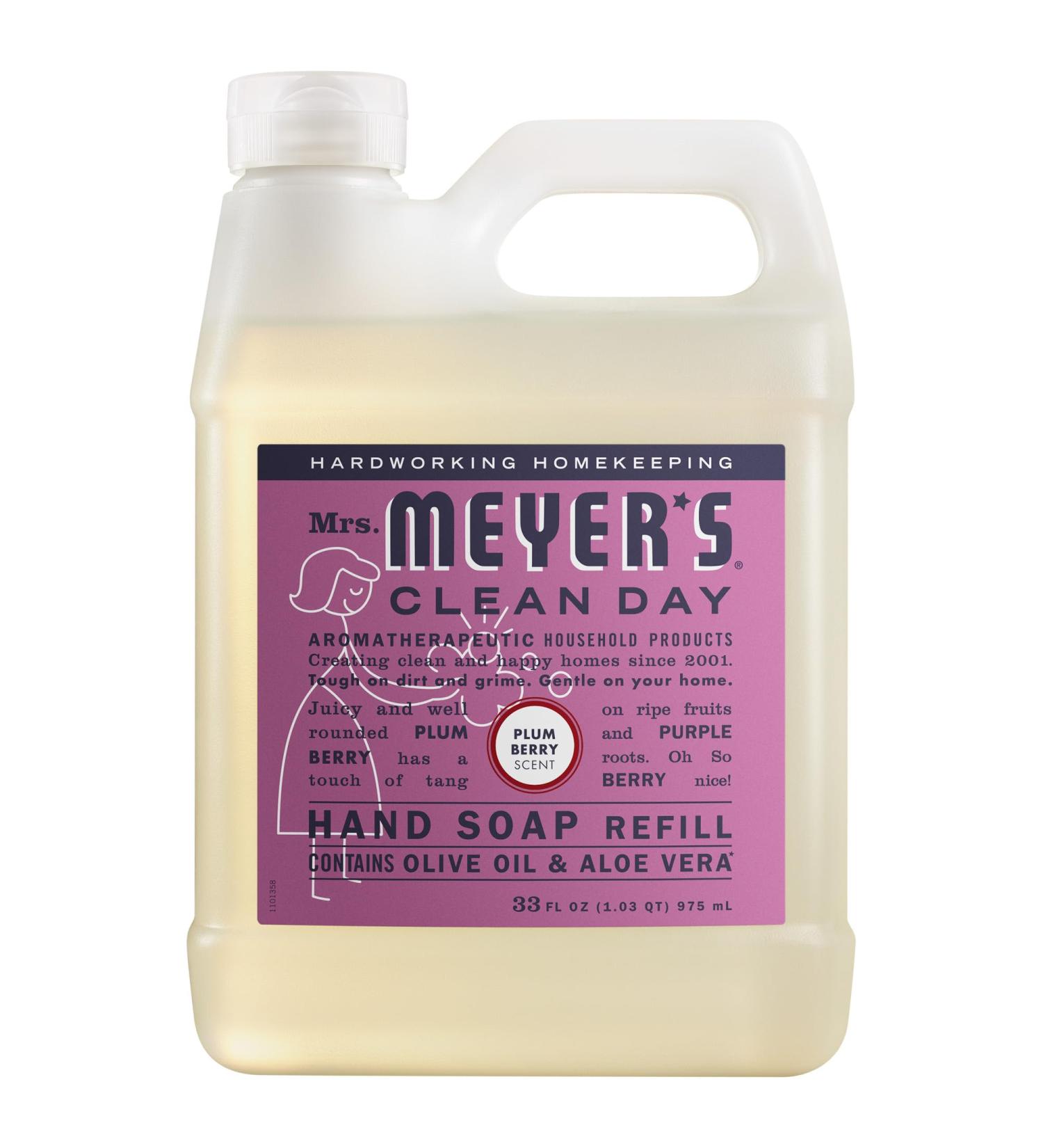 Mrs. MEYER'S CLEAN DAY Liquid Hand Soap Refill, Plum Berry Scent, 33 Ounce Bottle - Buy Online on GoSupps.com