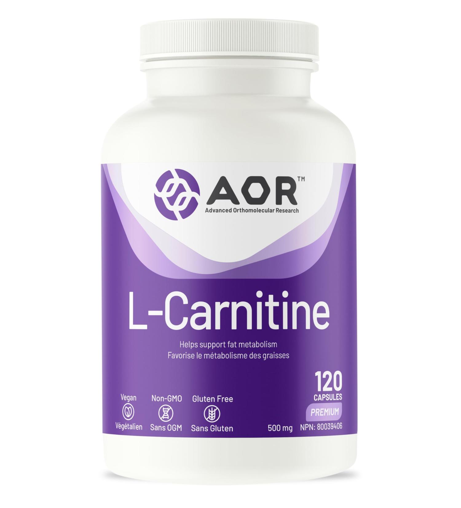 AOR - L-Carnitine 500mg 120 Capsules Pure L-Carnitine Tartrate Supports Energy Metabolism Muscle Recovery & Athletic Performance Promotes Fitness Goals L-Carnitine Capsules for Active Lifestyle - Buy Online on GoSupps.com