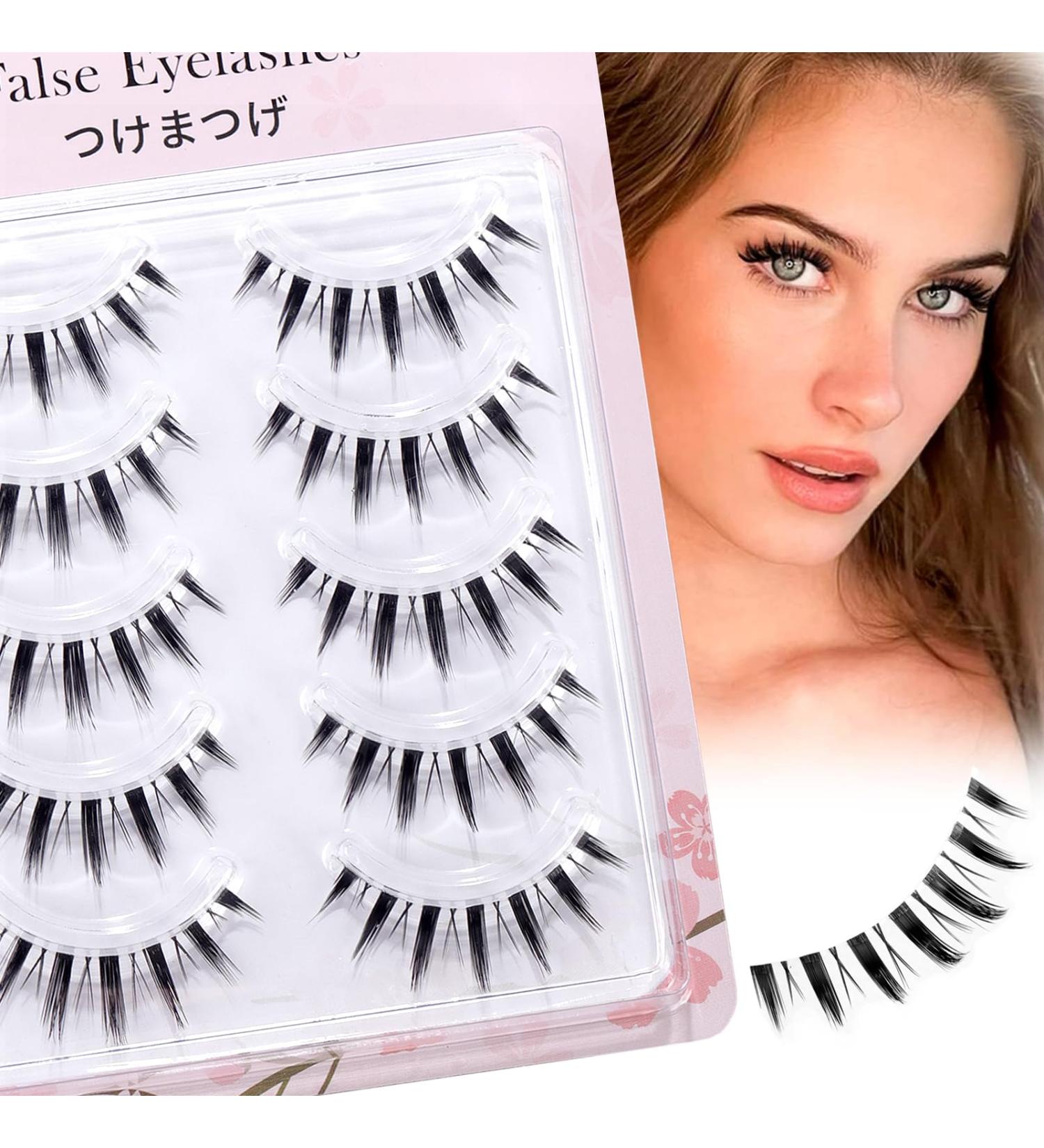 MSQ False Eyelashes Natural Look Eye Lashes Wispy Lashes Mink False Eyelashes Natural Wispy Lashes Soft Faux Mink Lashes Fluffy False Lashes - Buy Online on GoSupps.com
