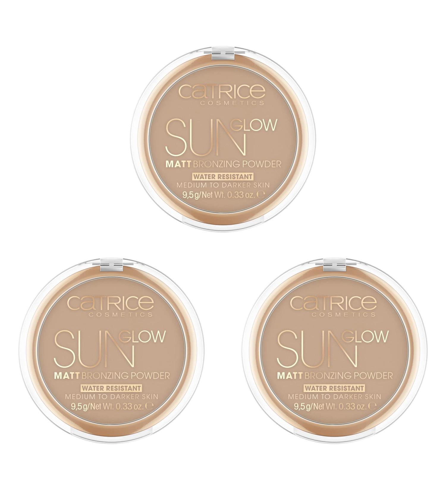  Catrice Catrice Sun Glow Set of 3 Matte Waterproof Bronzing Powders No. 035 Universal Bronze for combination skin matte vegan 3 x 9.5g - Buy Online on GoSupps.com