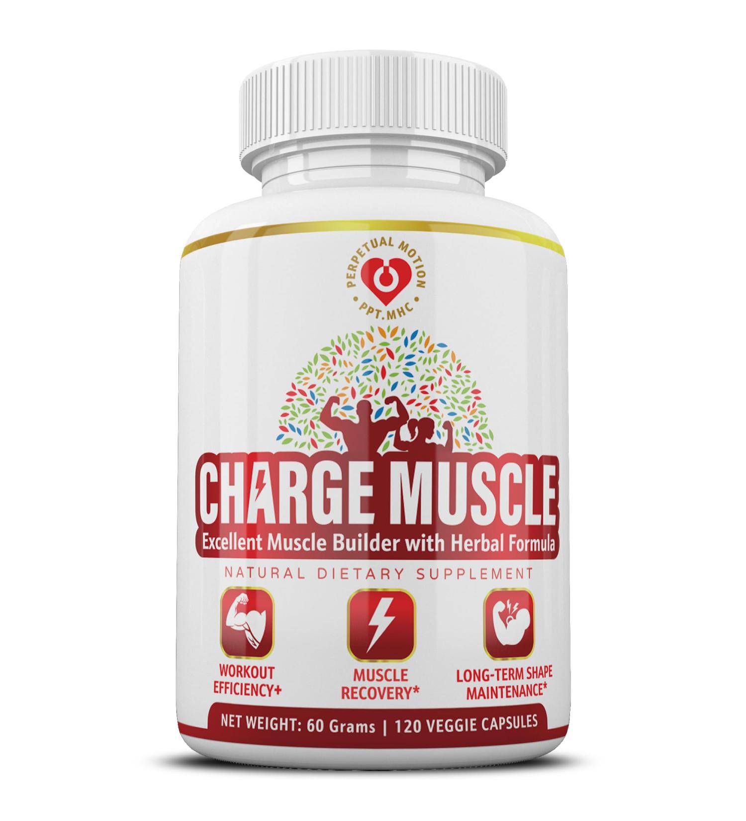 Natural Muscle Support Supplement - Herbal Recovery & Builder for Men & Women | Premium Formula for Growth Sleep & Cramp Relief | 120 Veggie Capsules - Buy Online on GoSupps.com