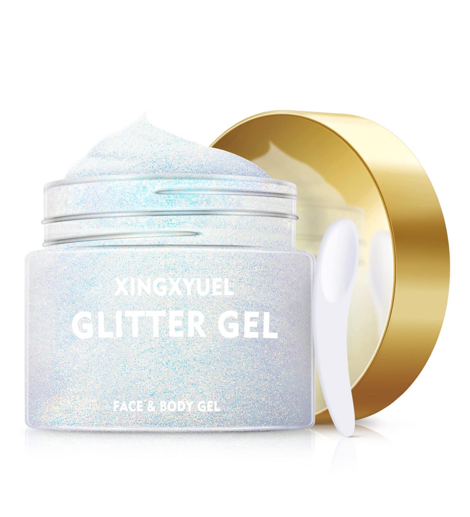 Silver Glow in The Dark Body Glitter Gel - Long Lasting Halloween Makeup for Women & Girls - Buy Online on GoSupps.com