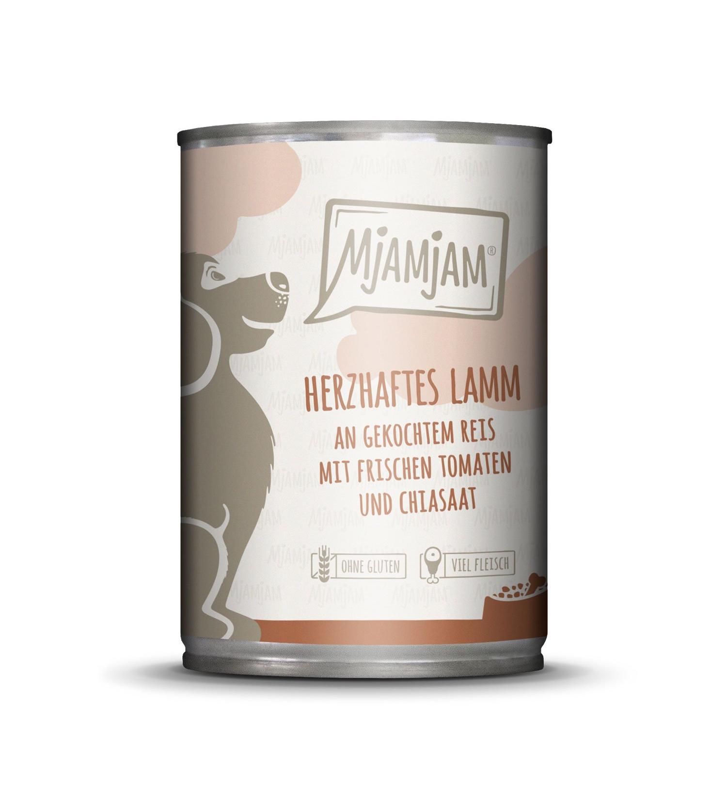 MjAMjAM - Premium Wet Dog Food - Savory Lamb on Rice Cooked with Fresh Tomatoes Pack of 1 (1 x 400g) Natural with Lots of Meat. - Buy Online on GoSupps.com