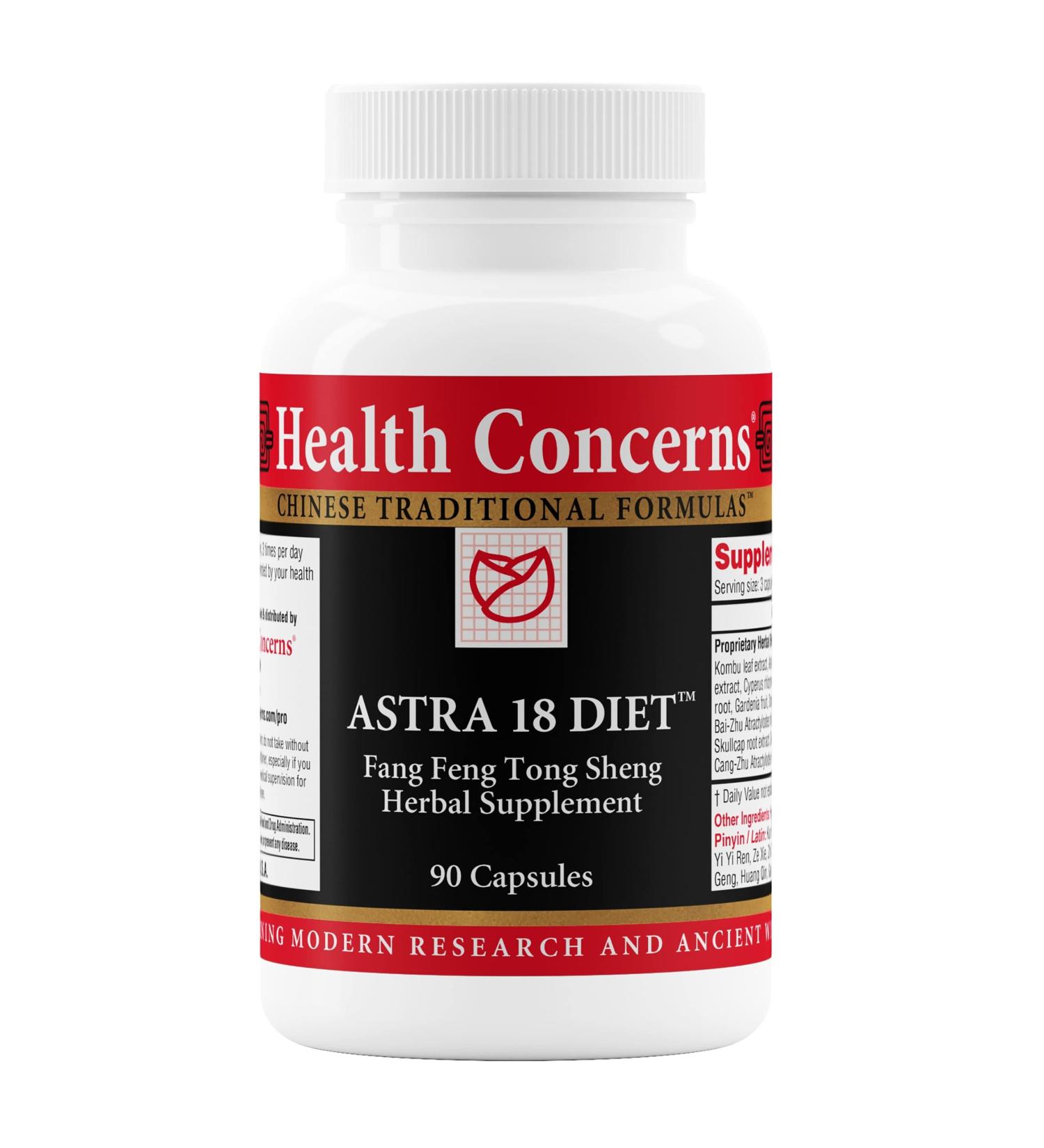 Health Concerns Astra 18 Diet - Weight Management Support - 90 Capsules - Buy Online on GoSupps.com