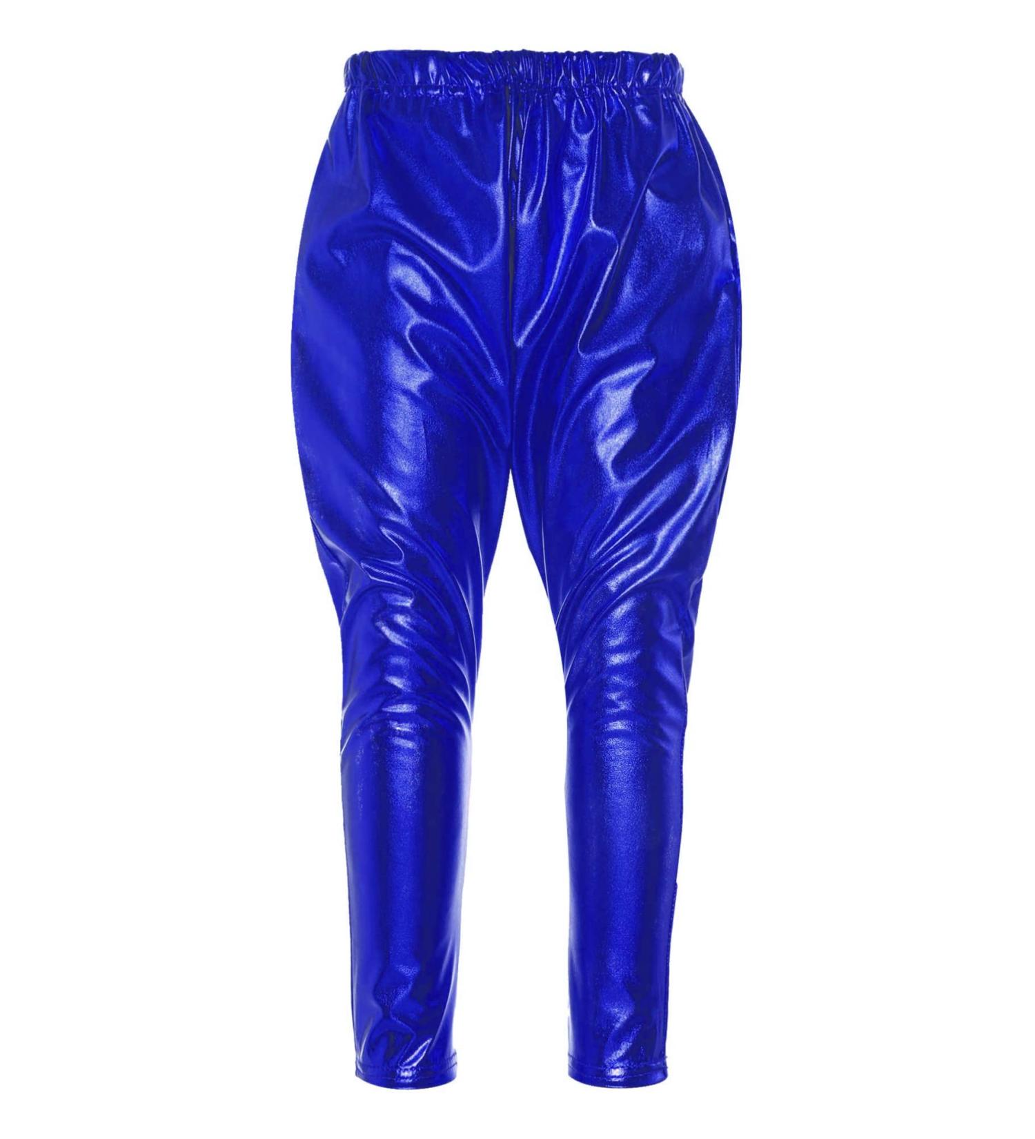 Aislor Kids Shiny Metallic Dance Harem Pant in Navy Blue - Size 9-10 Years - Buy Online on GoSupps.com