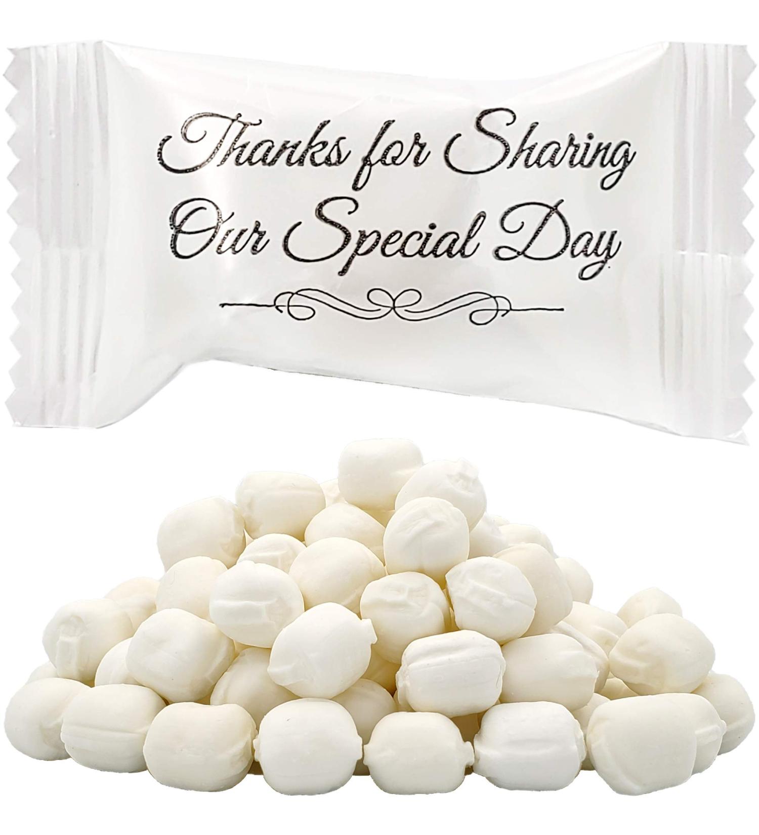 Wedding Buttermints - Individually Wrapped Butter Mint Candy (110 Pieces) - Buy Online on GoSupps.com
