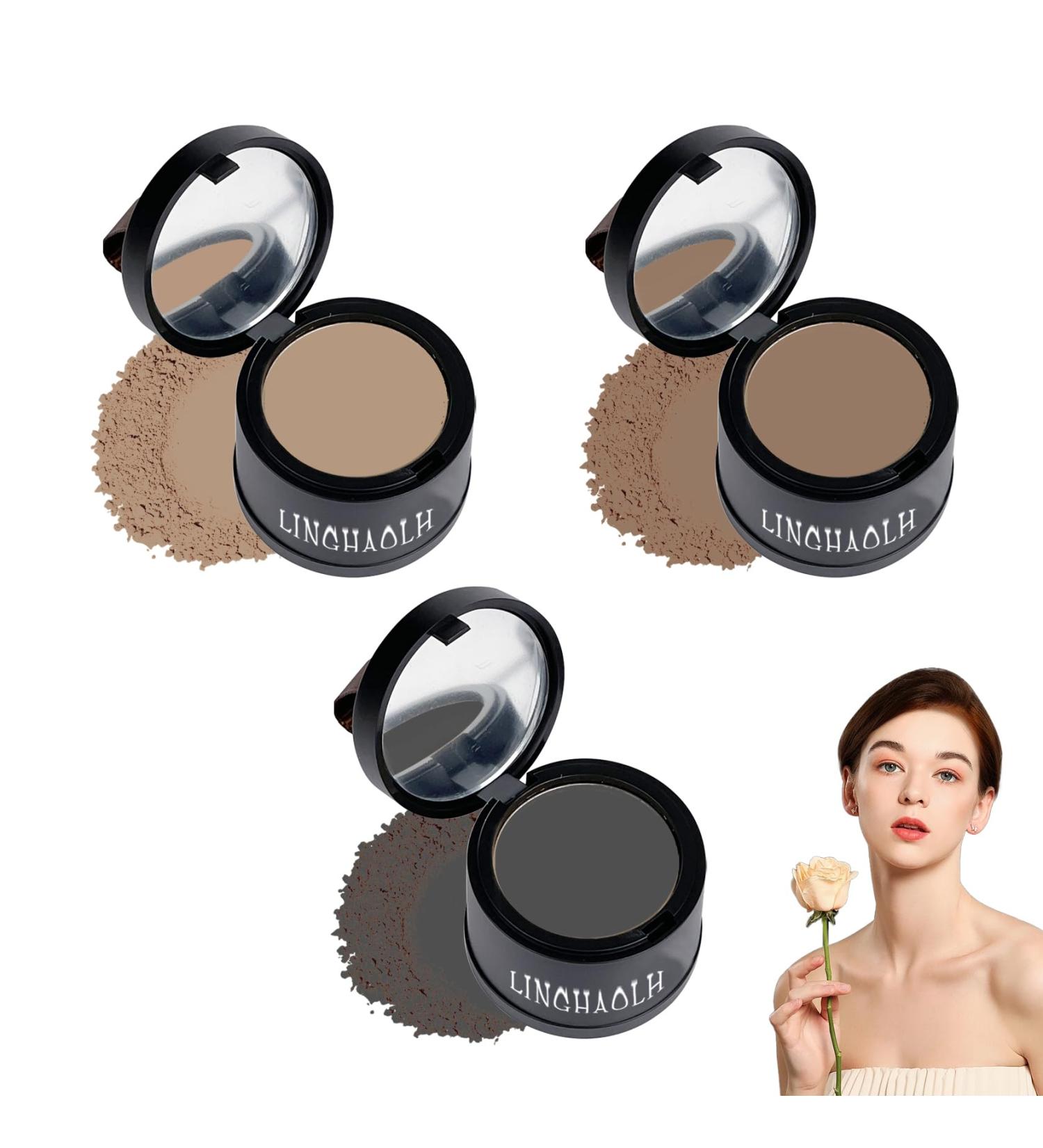 Instant Hairline Powder for Men & Women - Root Touch Up & Gray Hair Coverage in Dark Brown Light Brown & Black - Buy Online on GoSupps.com