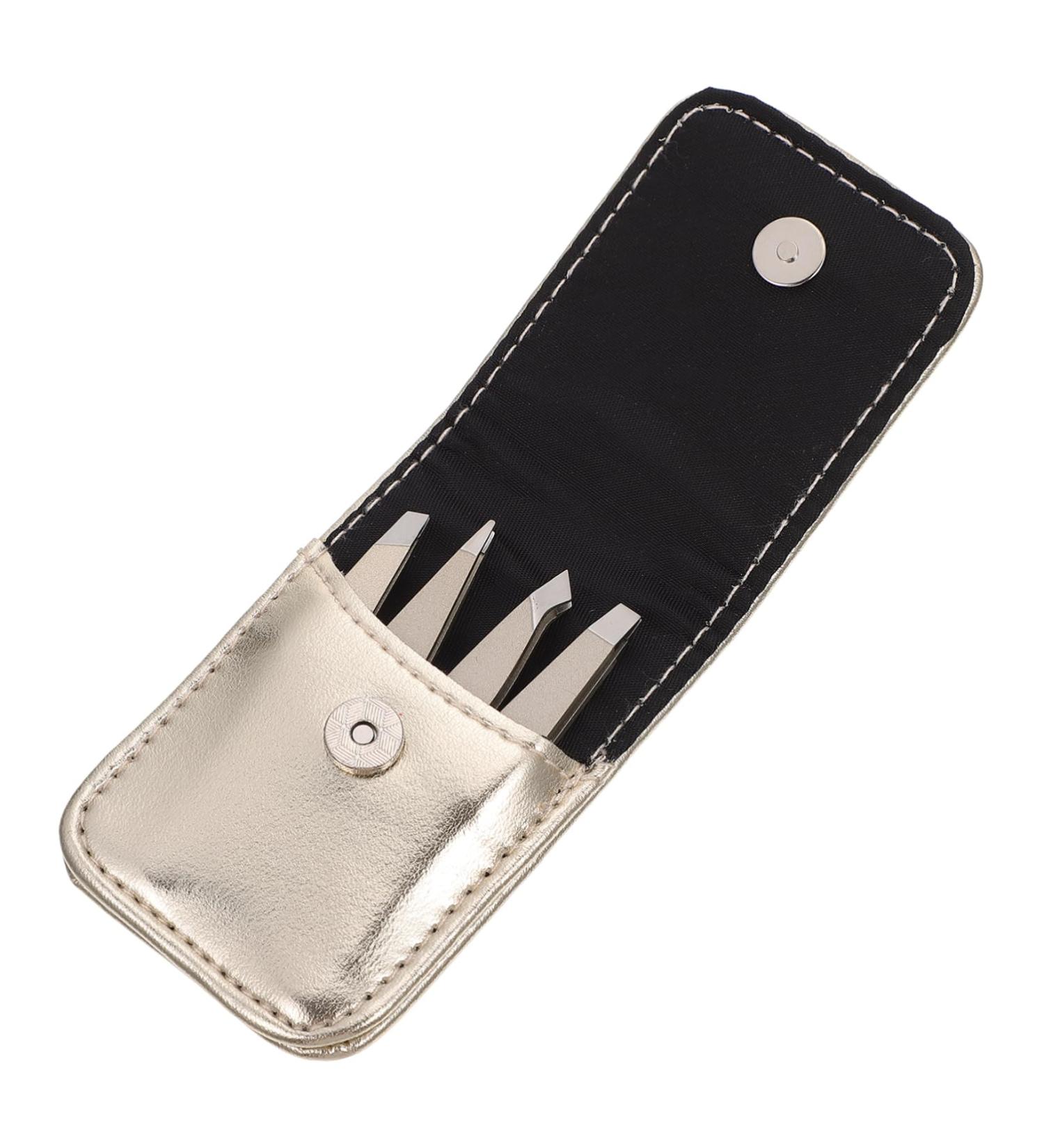 Minkissy Mini Eyebrow Clip - 4 Pcs Stainless Steel Tweezers & Trimmers | Face Hair Removal Makeup Tools | Multifunctional Eyebrow Accessories - Buy Online on GoSupps.com