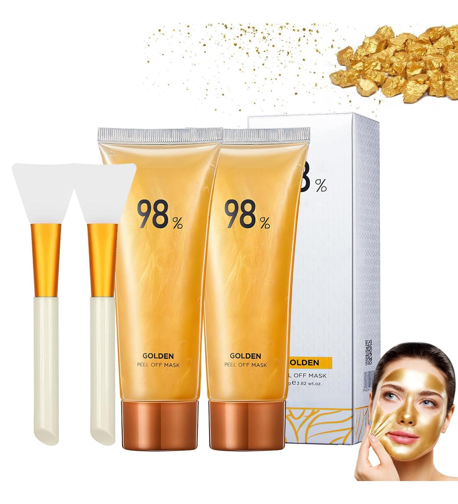 Gold Peel Off Mask Peel Off Anti Wrinkle Whitening Mask Gold Foil Cleansing Mask Anti Wrinkle Anti Aging Face Mask for All Skin Types Skin Firming & Rejuvenating for Radiant Face Masks - Buy Online on GoSupps.com