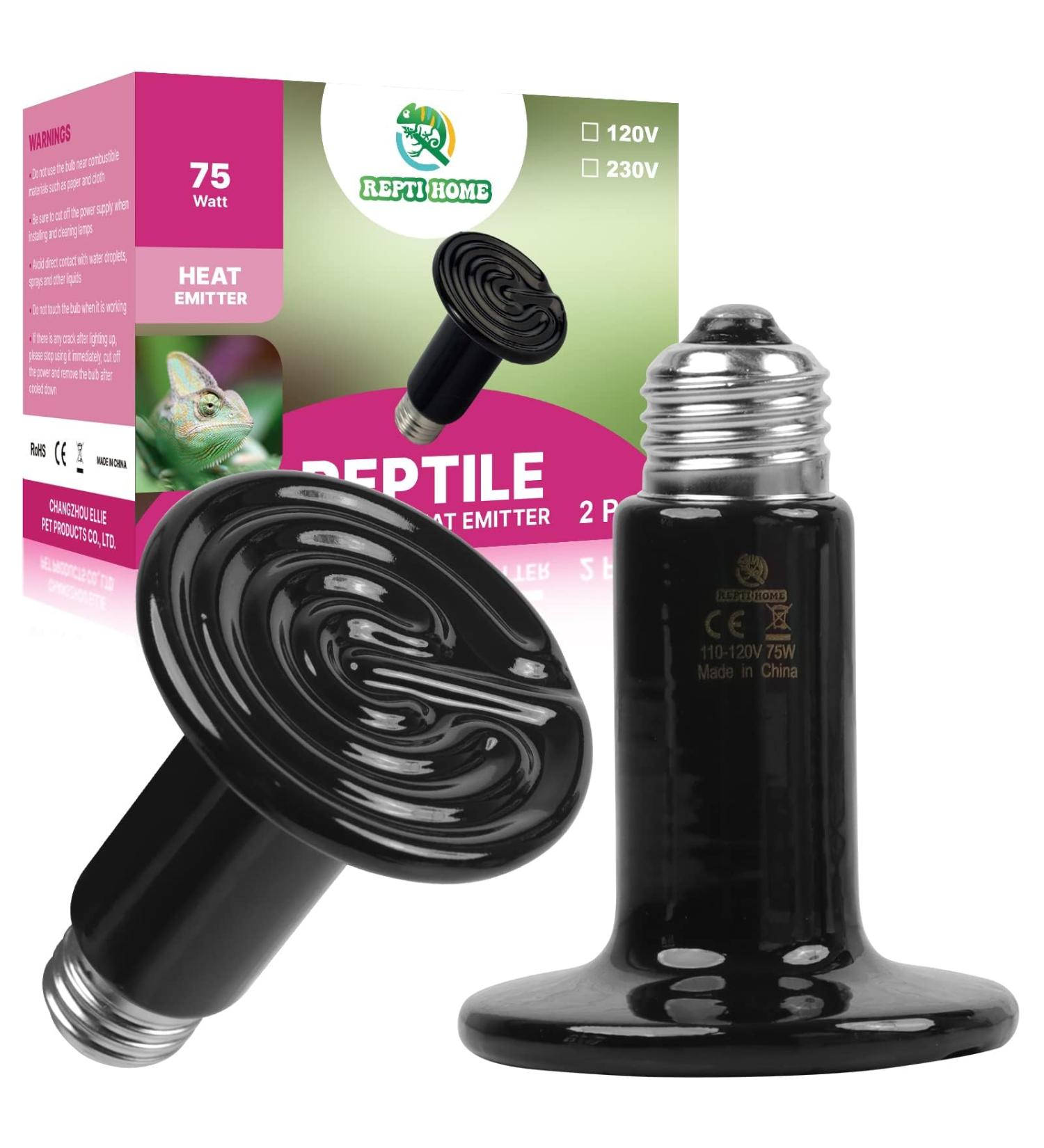 Repti Home 50W Ceramic Heat Radiator (2-Pack) | Optimal Heating for Reptiles Amphibians Pets & Livestock - Buy Online on GoSupps.com