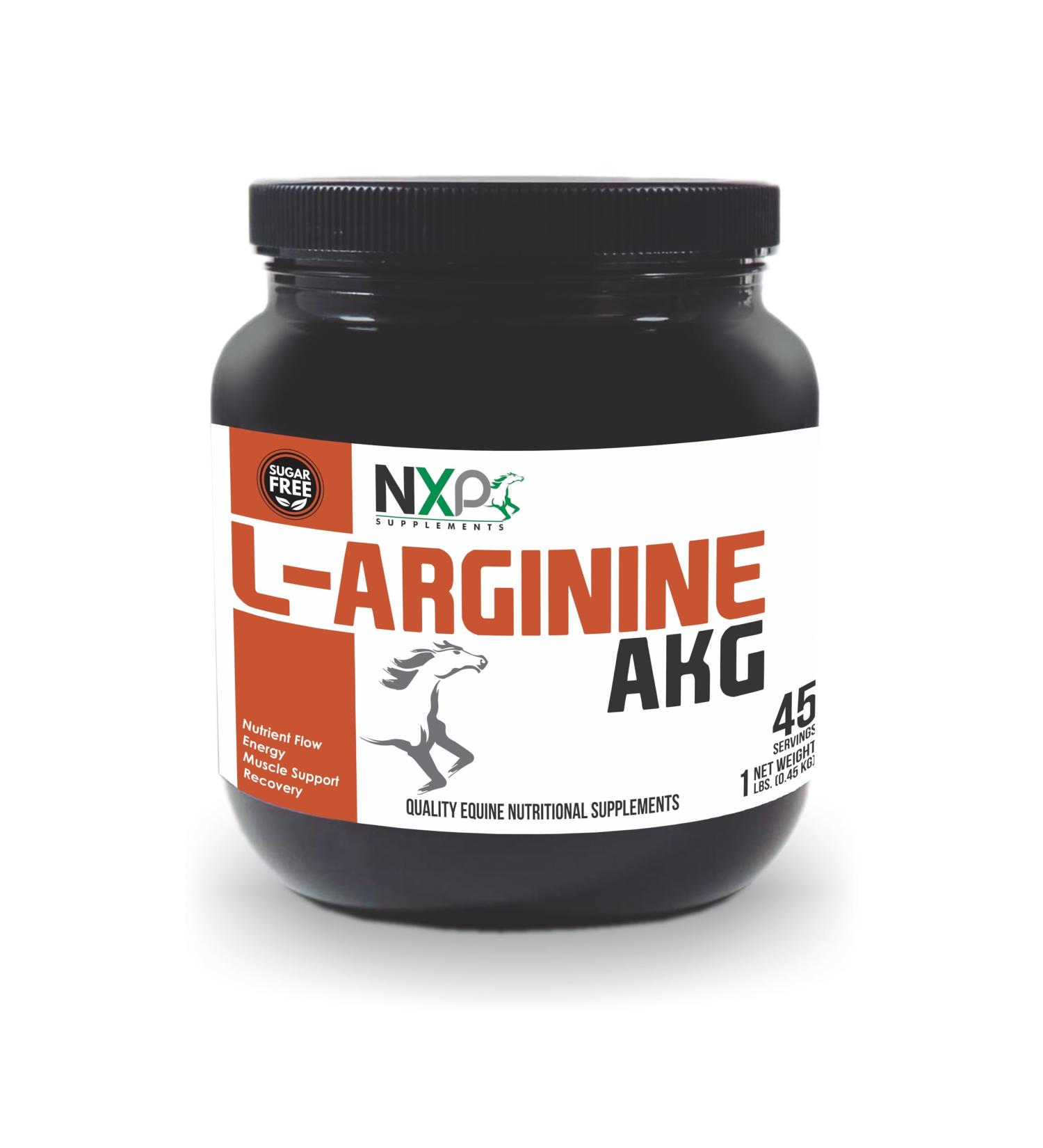 NXP Supplements L-Arginine AKG - Boosts Performance Muscle Energy & Recovery Nitric Oxide Booster Vasodilation Nutrient Flow Support Supplement for Horses - 1 lb / 45 Servings - Buy Online on GoSupps.com