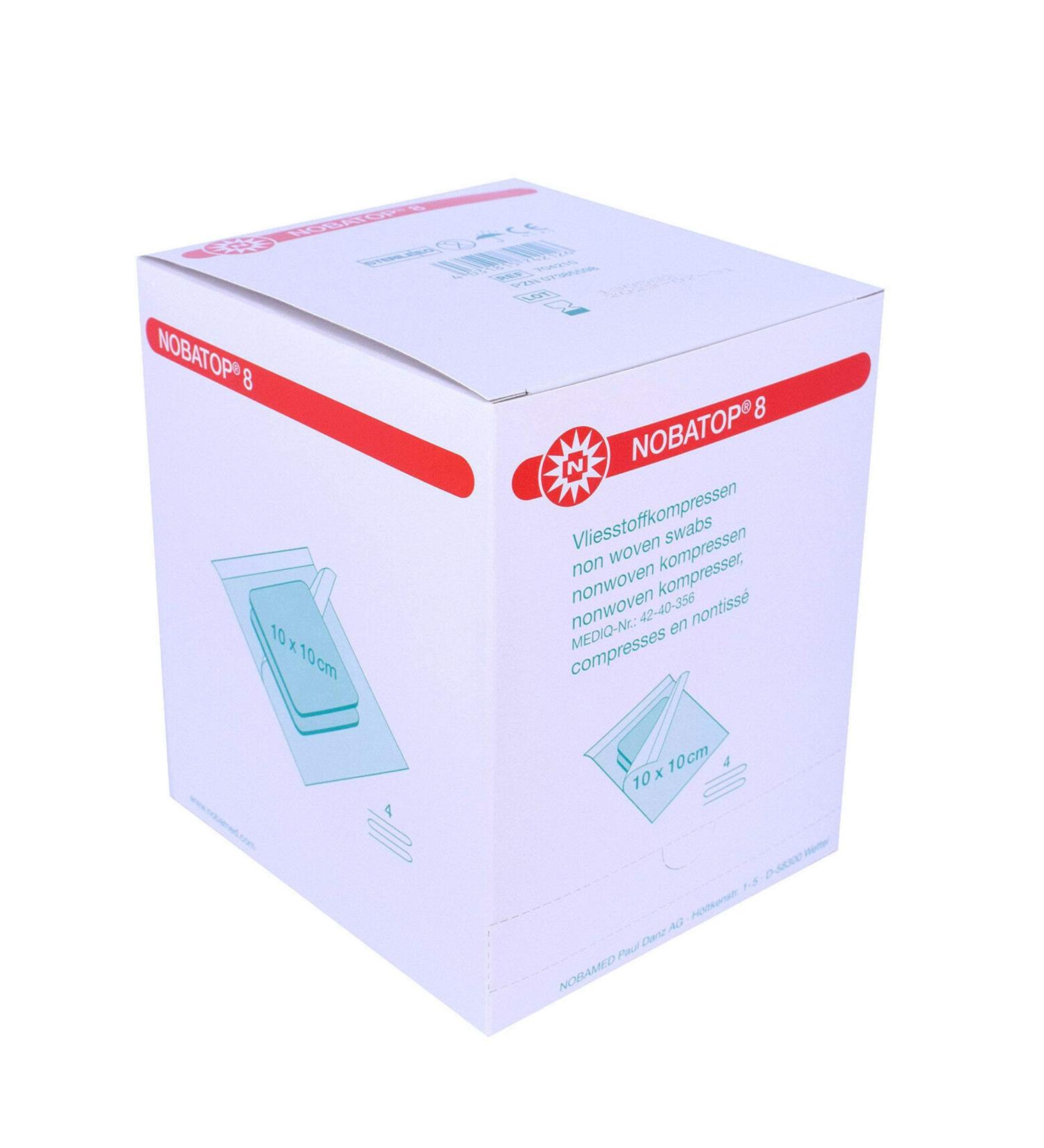 Noba Dressings - Sterile 10x10 cm Compresses 50 Pack (2 Pieces x 25) - International Shipping Available - Buy Online on GoSupps.com