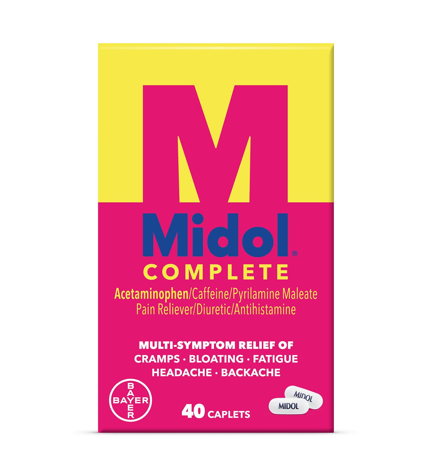 MIDOL Complete Menstrual Period Symptom Relief Caplets - 40 Count - Buy Online on GoSupps.com