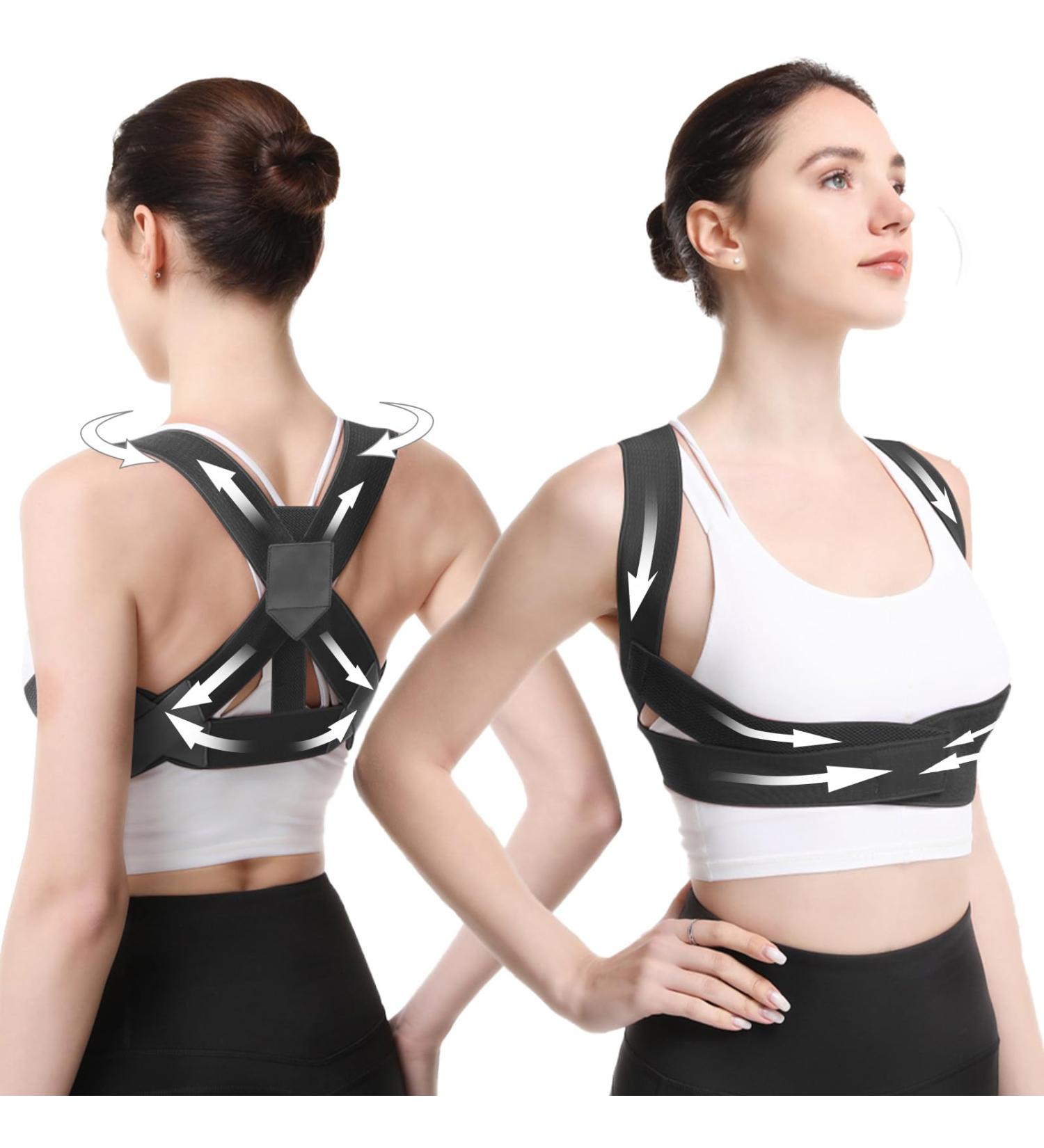 Back Brace Posture Corrector for Men & Women | Adjustable Shoulder Straightener for Pain Relief & Improved Posture - Ideal for Scoliosis & Neck Hump - Buy Online on GoSupps.com