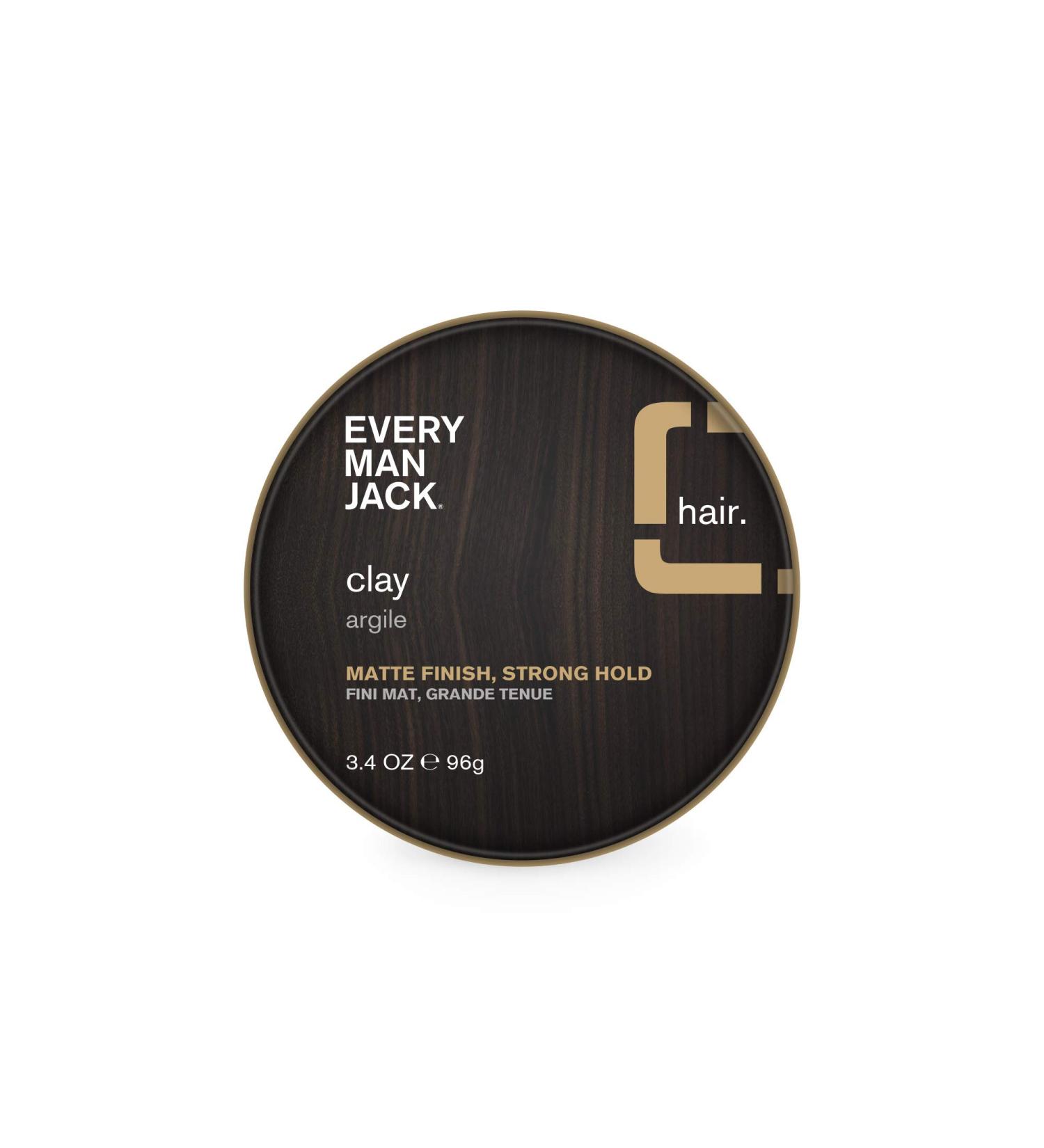 Every Man Jack Hair Styling Clay - Medium Hold, Matte Finish, Fragrance-Free, 3.4 oz - Non-Greasy, All Hair Types - Buy Online on GoSupps.com