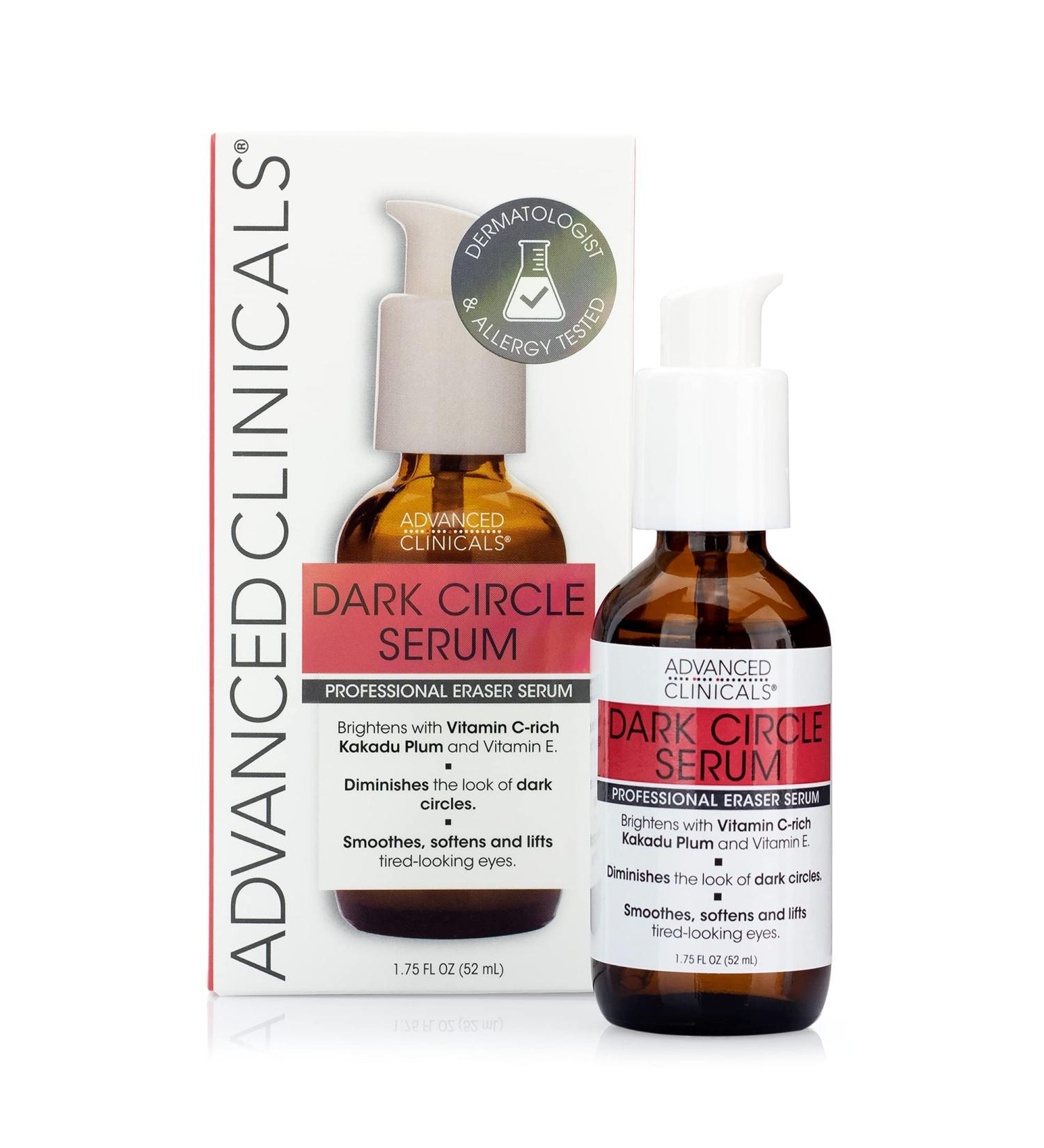 Advanced Clinicals Dark Circle Serum - Fragrance Free, 1.75 fl oz | Reduce Puffiness & Brighten Eyes - Buy Online on GoSupps.com