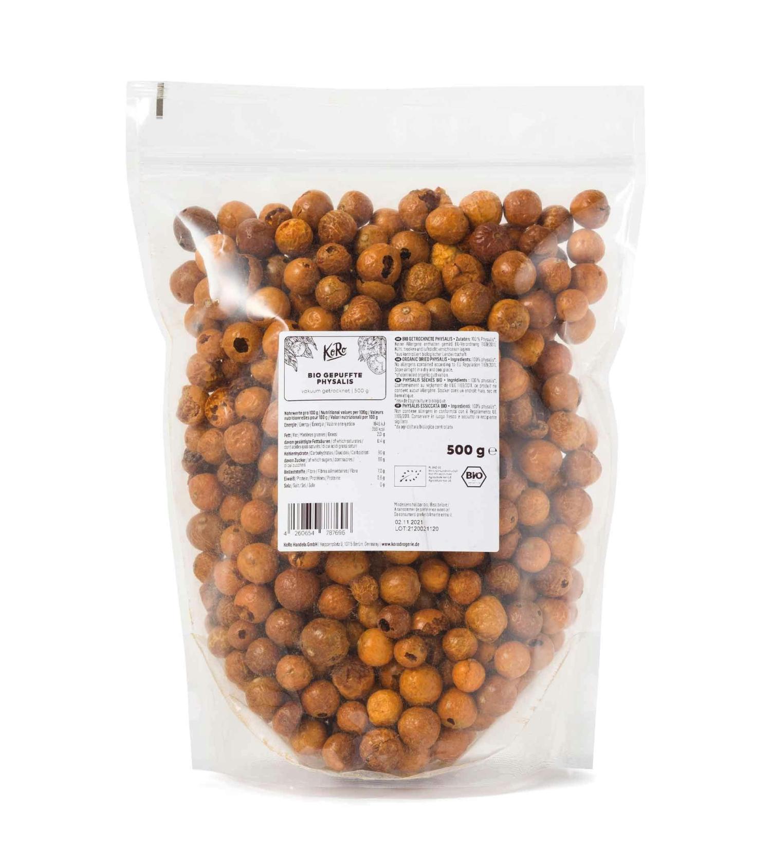 KoRo - Organic Physalis souffl 500g - No added sugar - Particularly crispy - Pleasantly tart - 100% fruit pleasure. - Buy Online on GoSupps.com