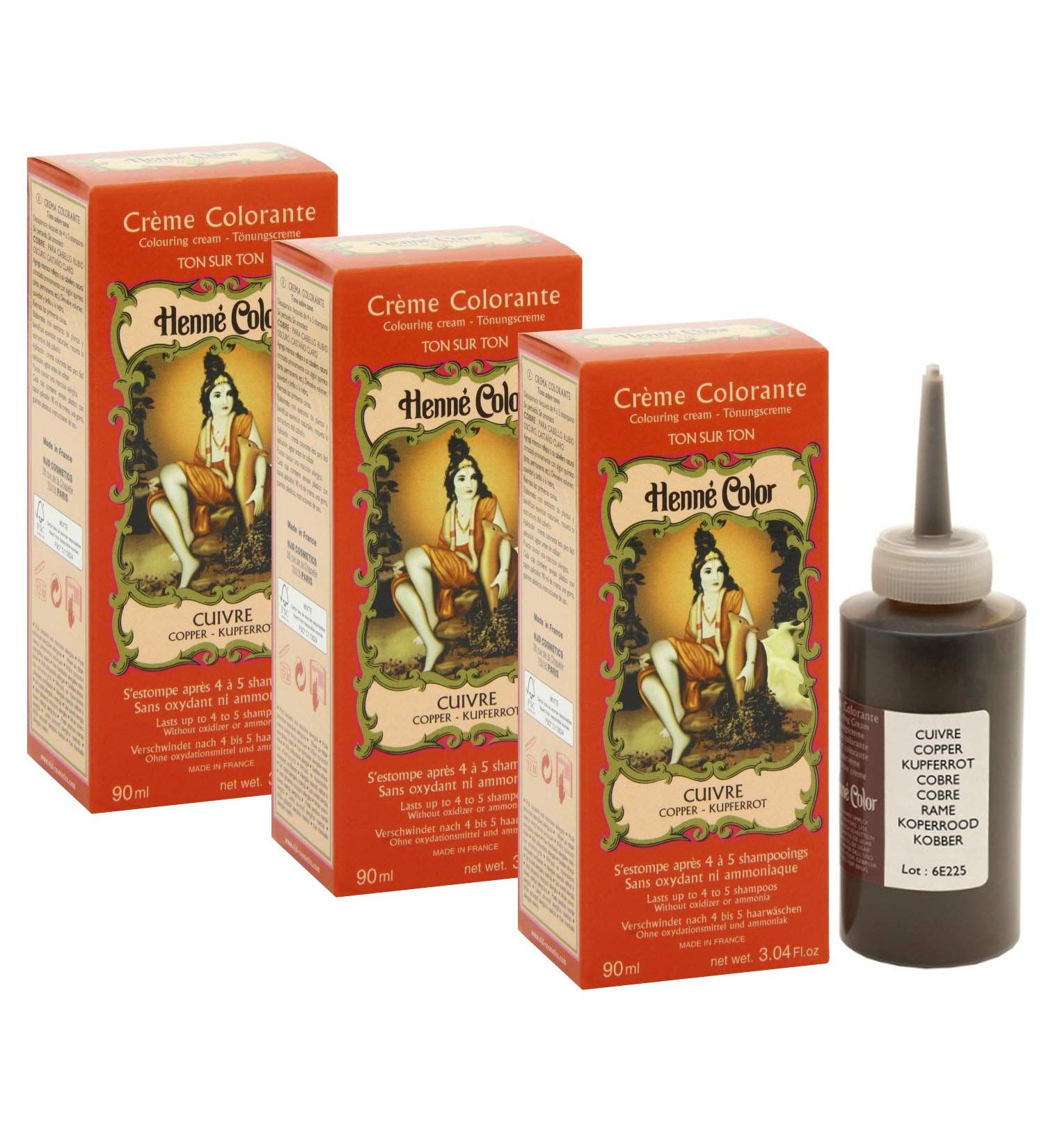Henne Color Colouring Cream 90ml Copper (Pack of 3) - Buy Online on GoSupps.com