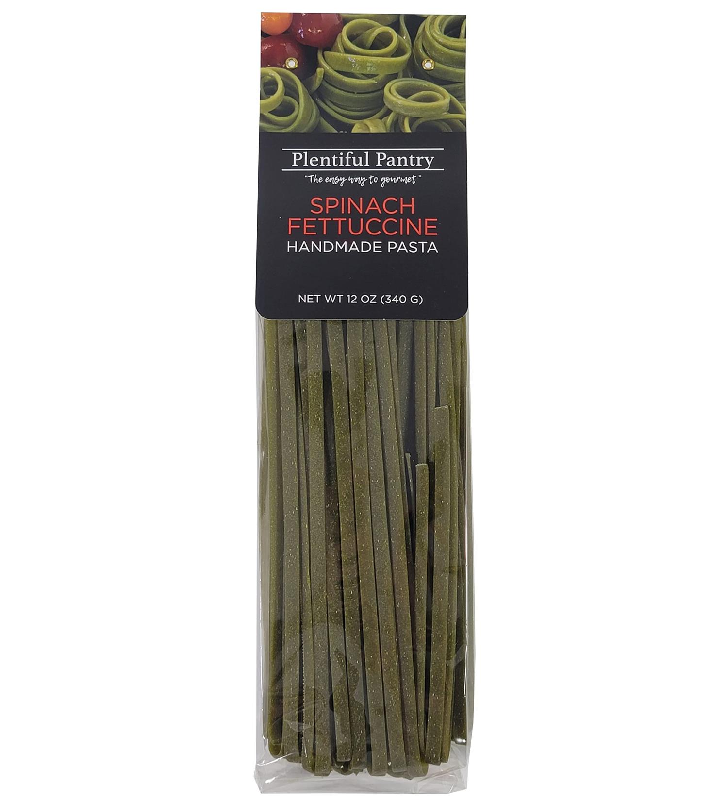 Handmade Spinach Fettuccine Pasta 12oz - Quick Cooking 1-Pack - Buy Online on GoSupps.com