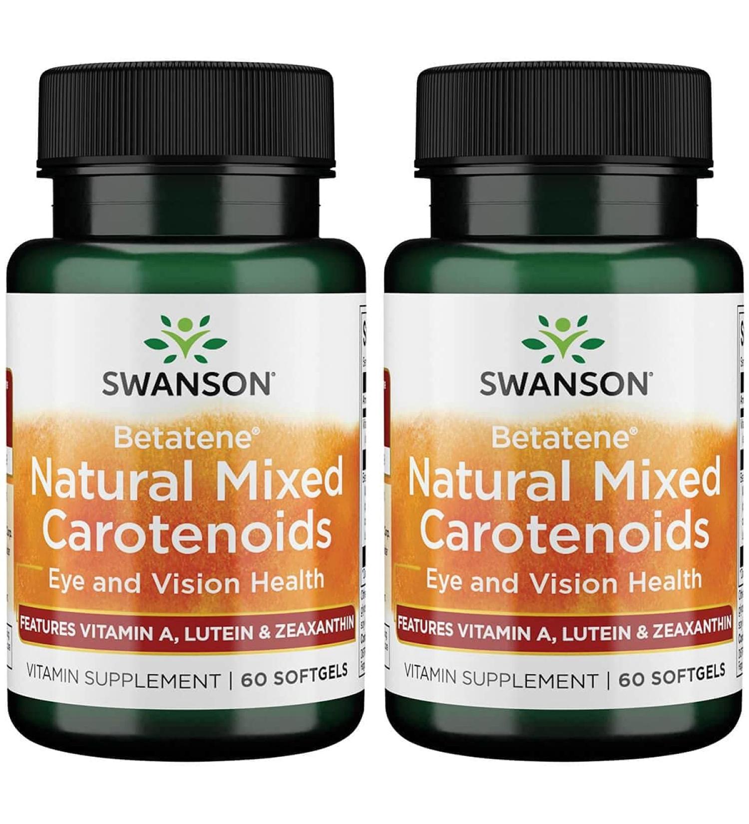 Buy Swanson Betatene Natural Mixed Carotenoids 60 Sgels (2 Pack) - Premium Vitamins for Immune & Eye Health | Fast International Shipping - Buy Online on GoSupps.com