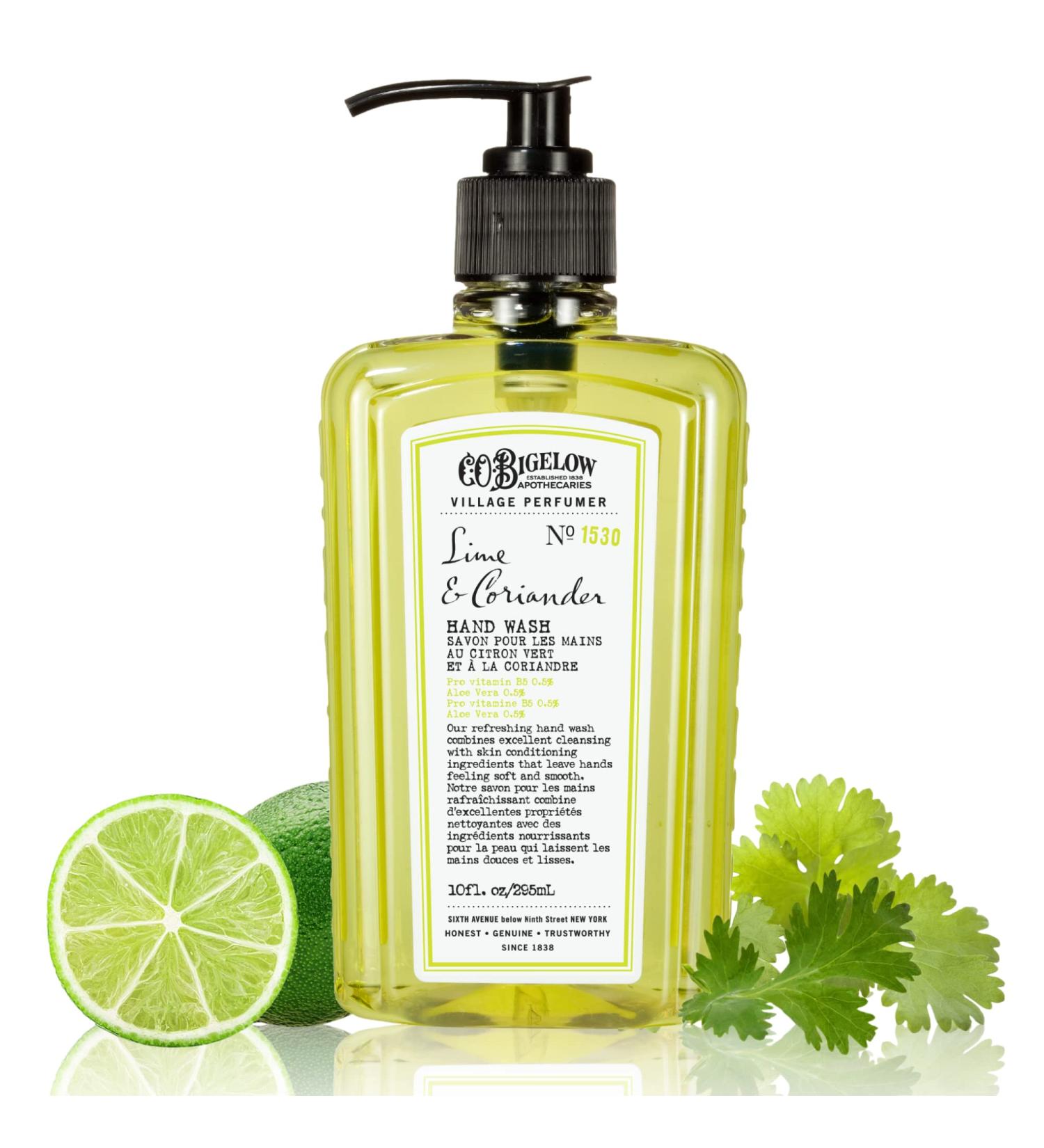 C.O. Bigelow Lime Coriander Hand Wash No. 1530 - Moisturizing Aloe Vera Soap 10 fl oz - Buy Online on GoSupps.com