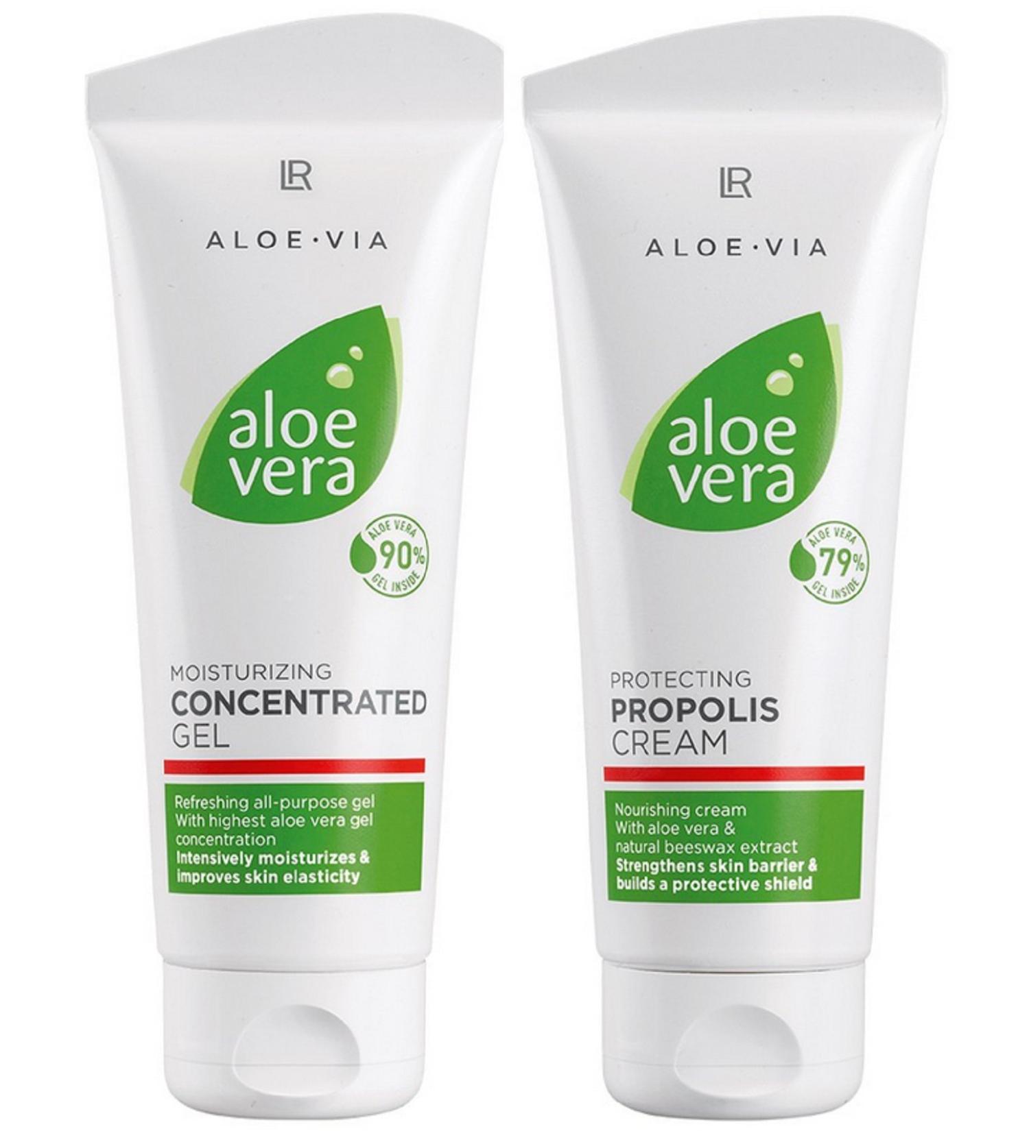 LR ALOE VIA Aloe Vera Intensive Moisturising Care Set (Concentrate Gel and Propolis Cream)