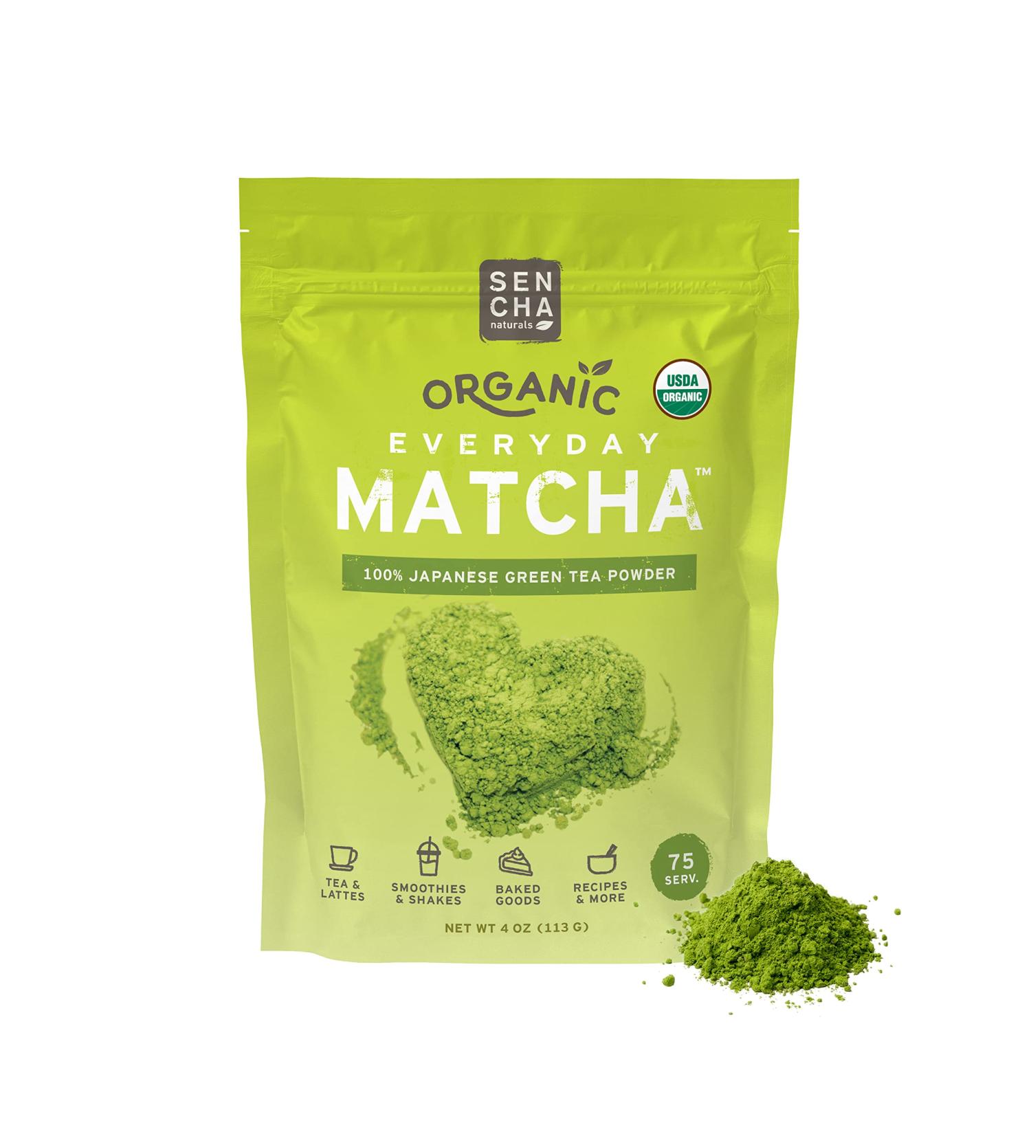 Sencha Naturals Matcha Green Tea Powder - Japanese Everyday Grade 4 oz (113g) - Buy Online on GoSupps.com
