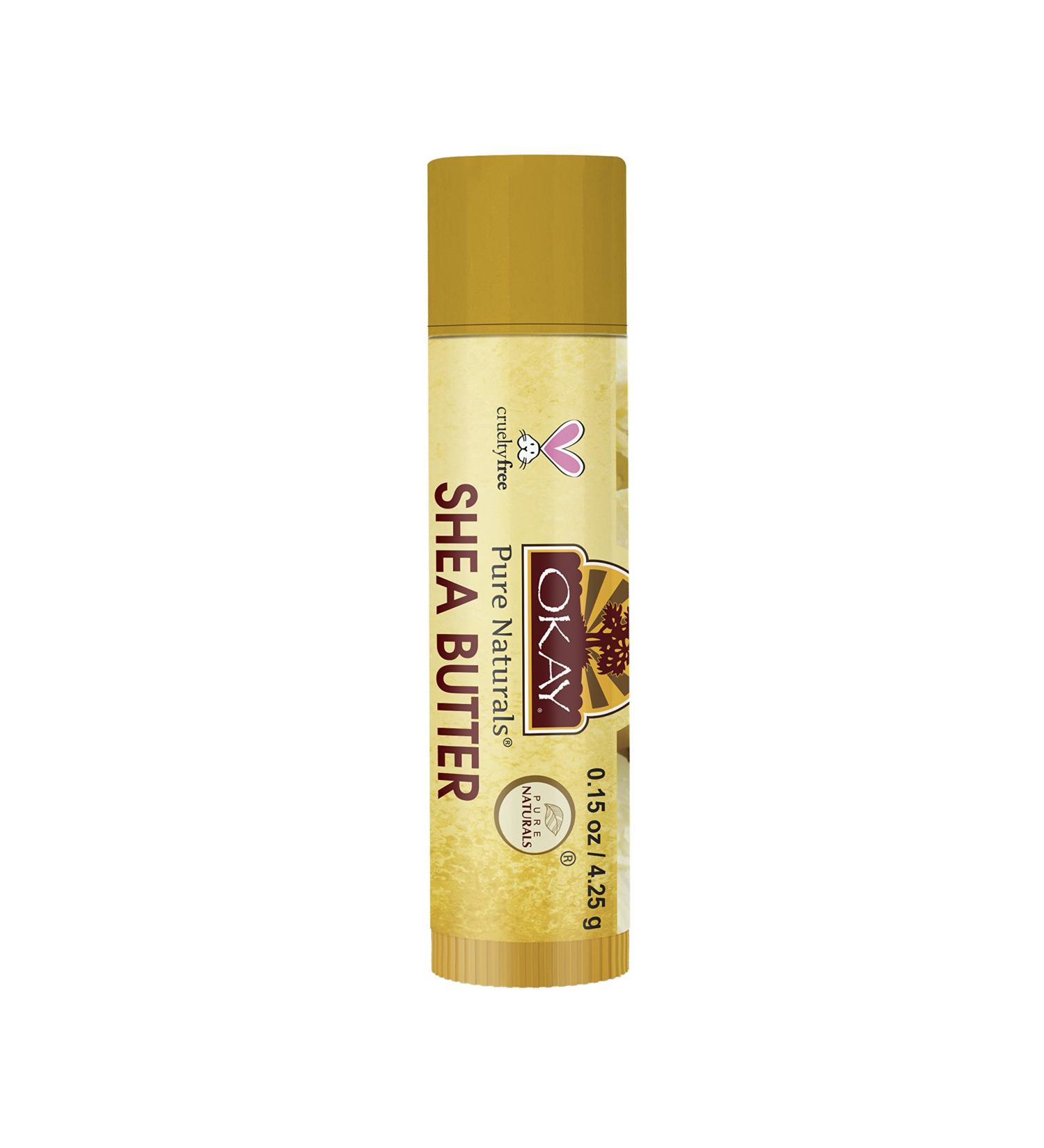 Okay lip balm tube shea 0.15 ounce Yellow 0.15 Ounce