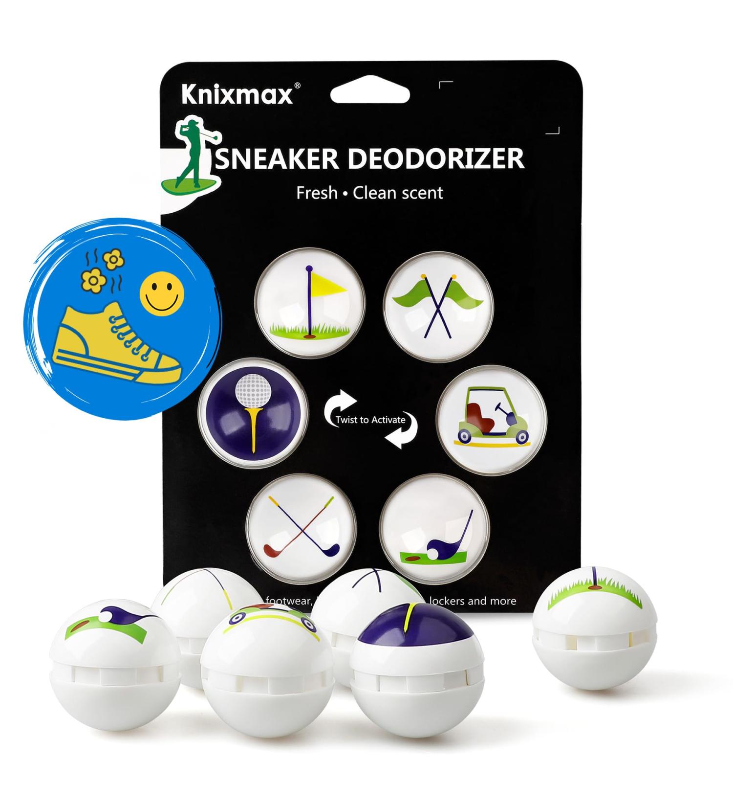 Shoe Deodorizer Shoe Deodorant Sneaker Balls Odours Eliminator for Gym Bag Car Wardrobe Lockers Footwear Cologne Scent 6 Pack Golf - Buy Online on GoSupps.com