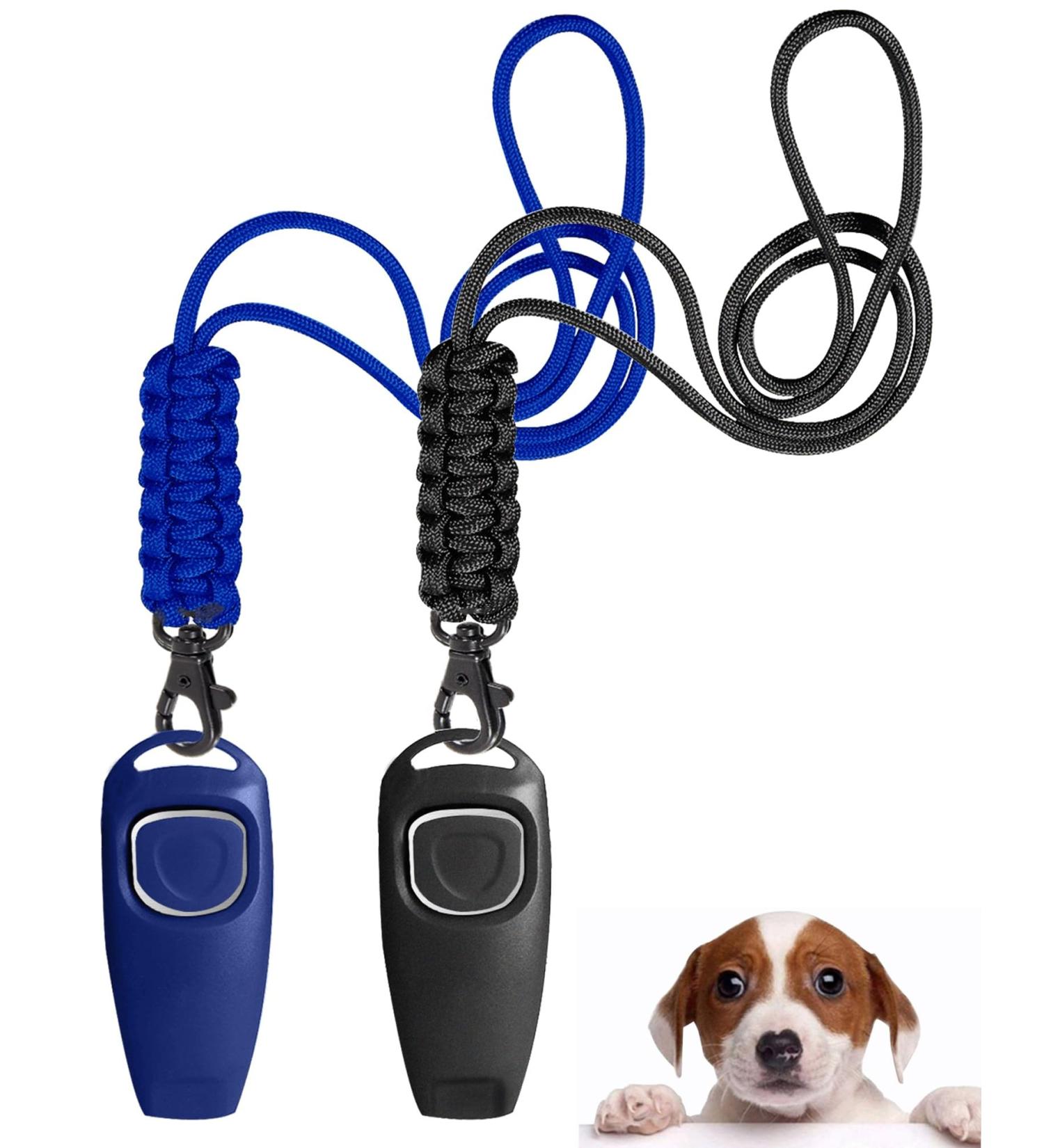 Todremou Dog Whistle & Clicker Set | High Frequency Dog Training Tools | Blue & Black | International Shipping - Buy Online on GoSupps.com