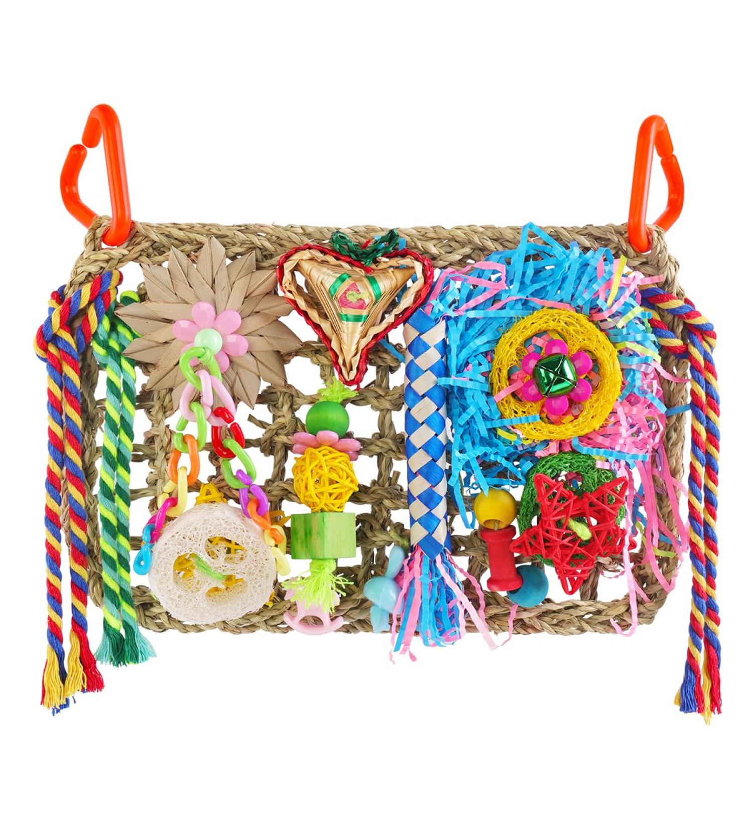 Colorful Pethee Budgie and Parrot Toys - Chewing Shredding & Climbing Wall Toys for Bird Cages | International Shipping - Buy Online on GoSupps.com