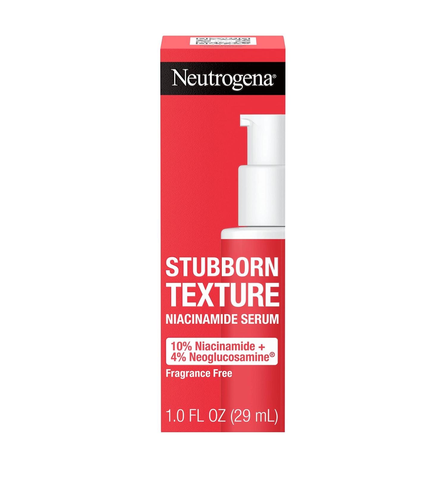 Neutrogena Stubborn Texture Resurfacing Serum 10% Niacinamide 4% Neoglucosamine for Acne-Prone Skin | Improves Uneven Tone, Refines Texture | 1 fl. Oz - Buy Online on GoSupps.com